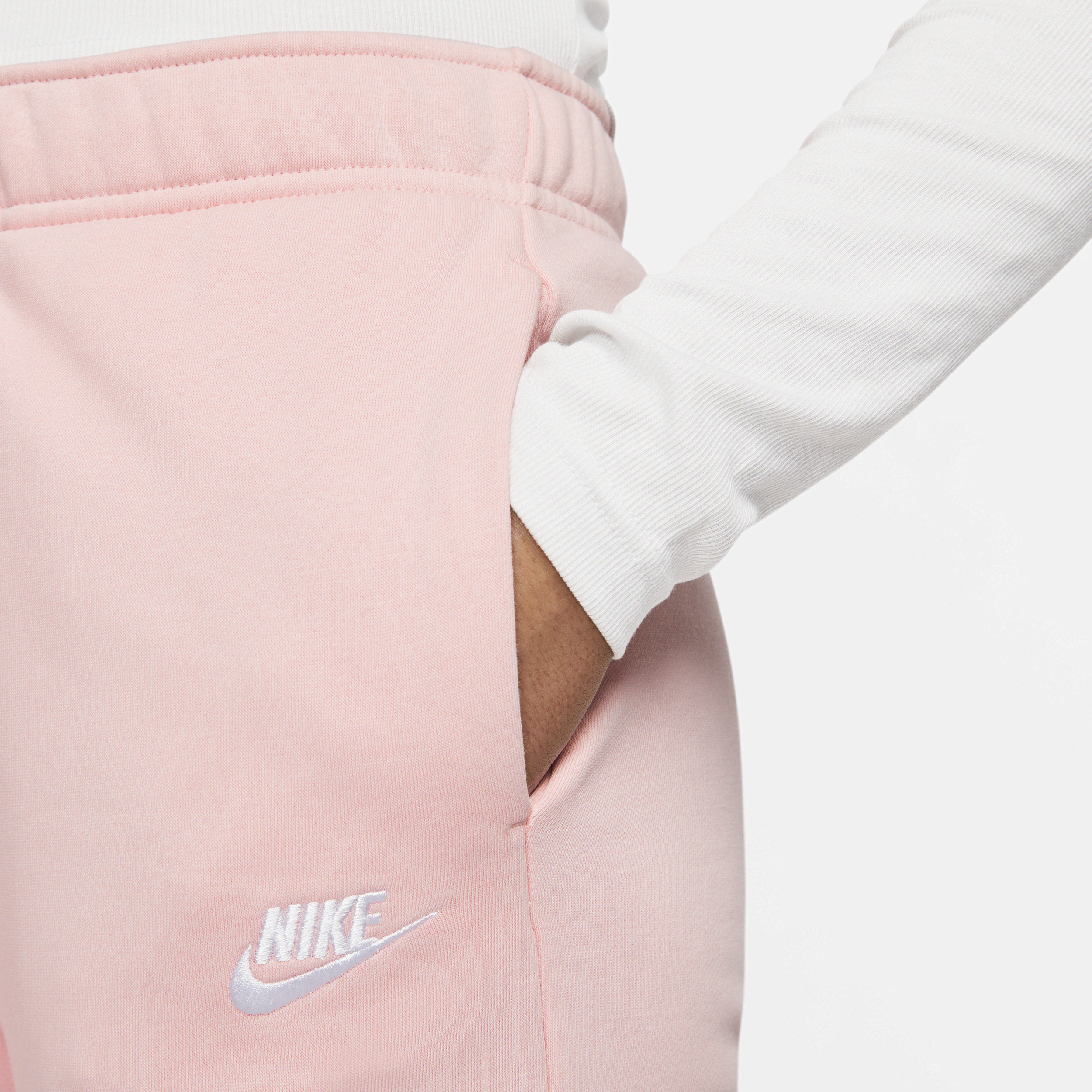 Shop Nike Mid-Rise Club Fleece Joggers DQ5191-690 pink