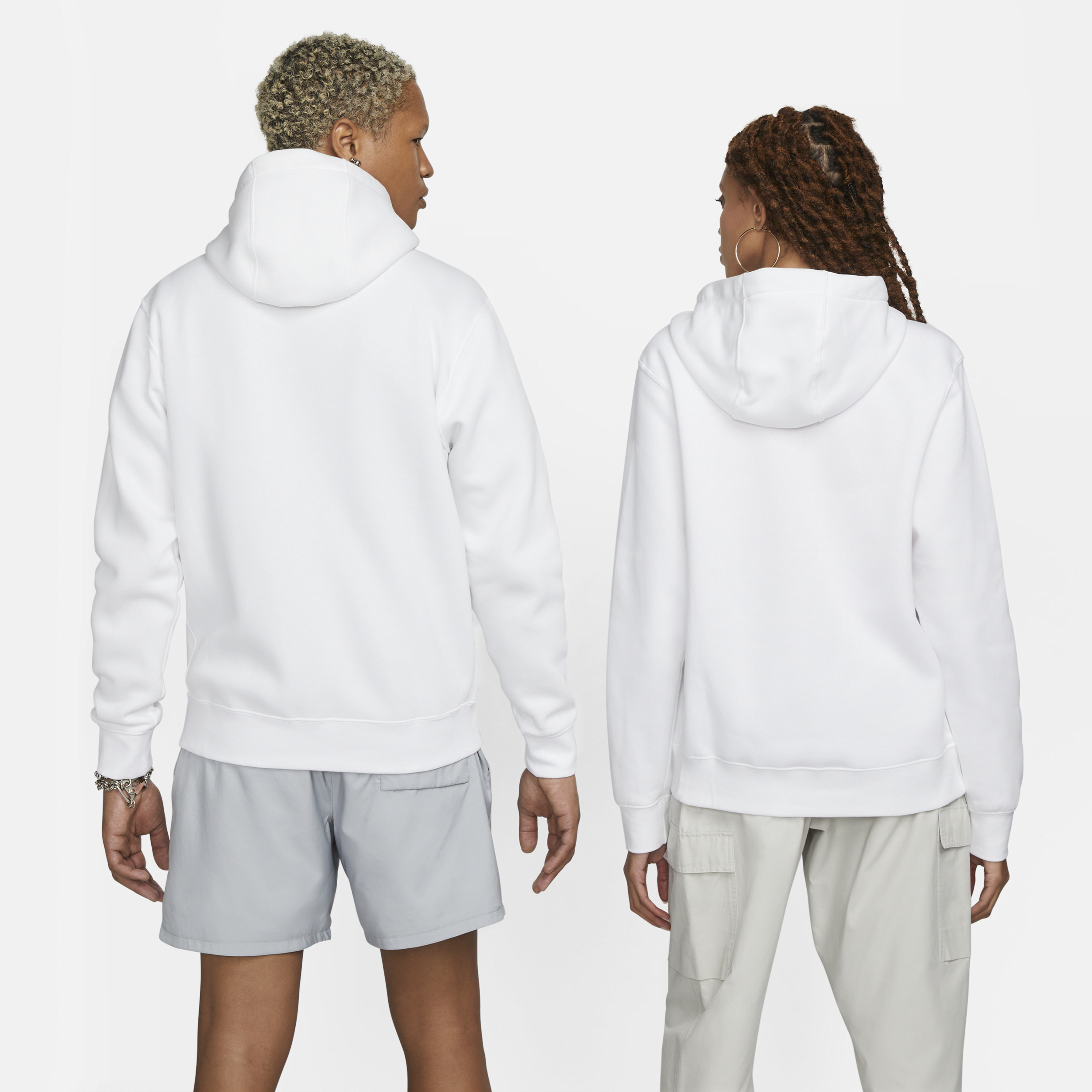 Sweat à capuche et zip Nike Sportswear Club Fleece pour Homme - Blanc