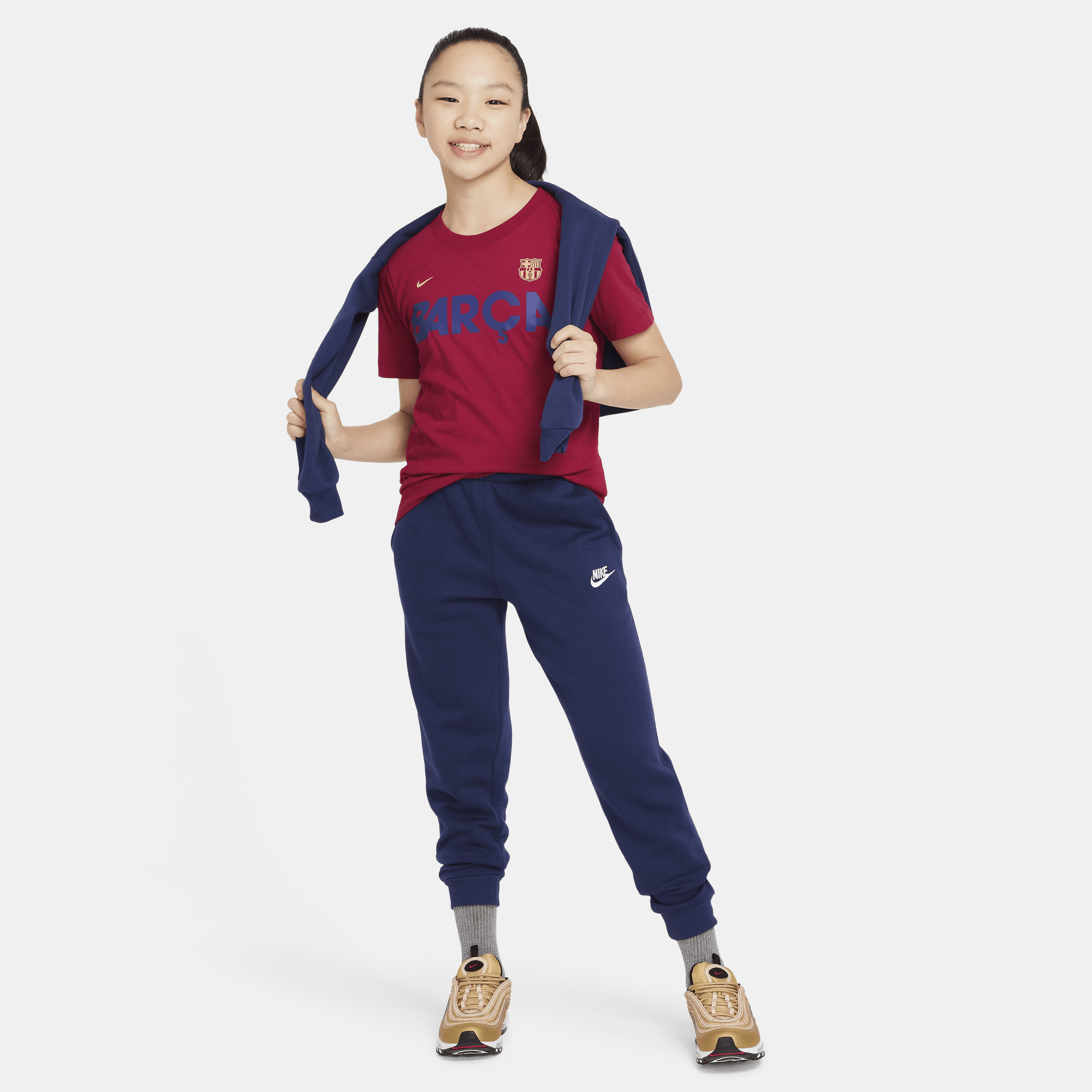 Nike FC Barcelona Mercurial voetbalshirt voor kids Rood