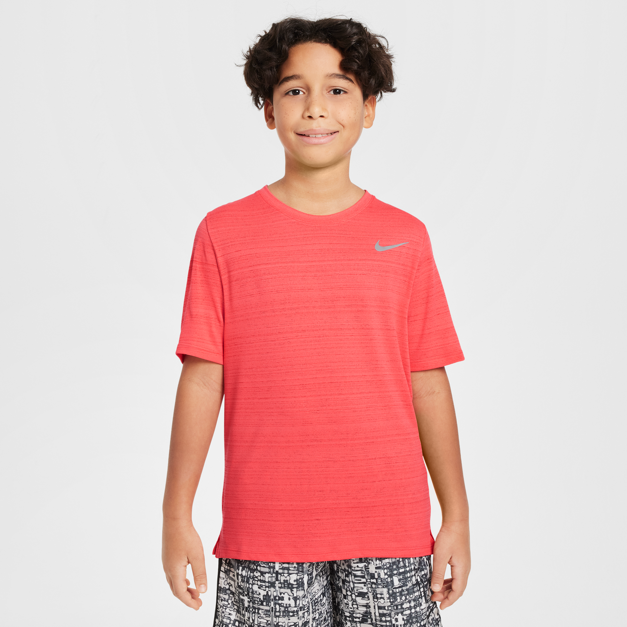 Haut de training Nike Dri-FIT Miler pour ado (garçon) - Rouge