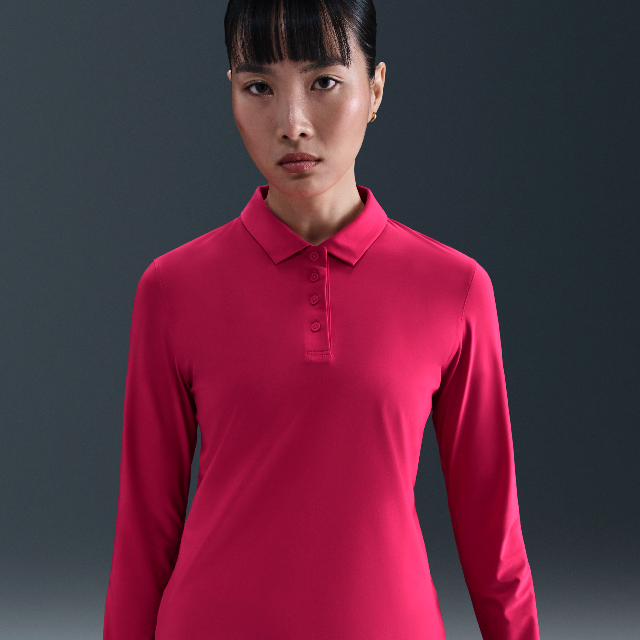 Thumbnail - Nike Victory Longsleeve-Poloshirt mit Dri-FIT-Technologie (Damen) - Pink