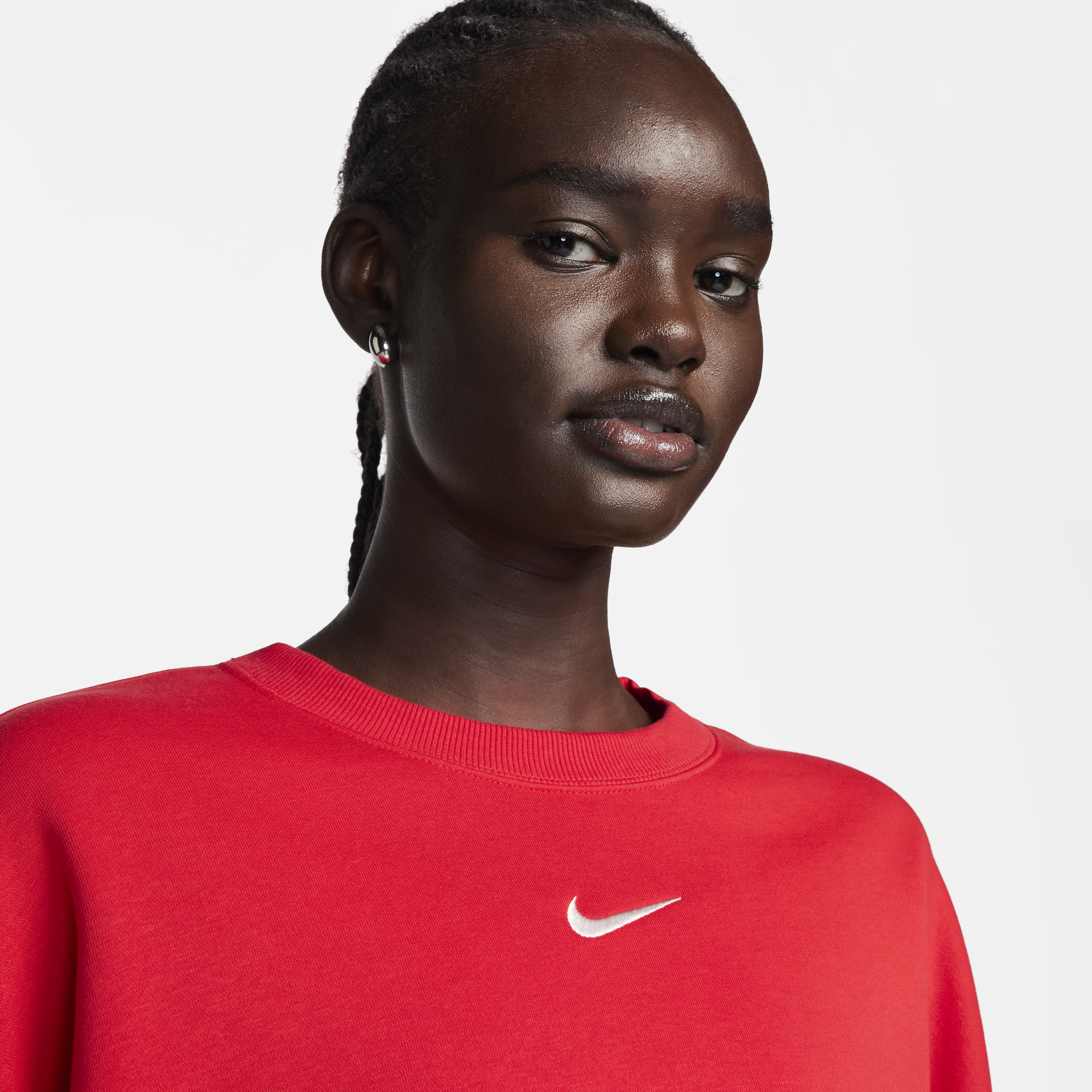 Nike Sportswear Phoenix Fleece extra oversized sweatshirt met ronde hals voor dames Rood