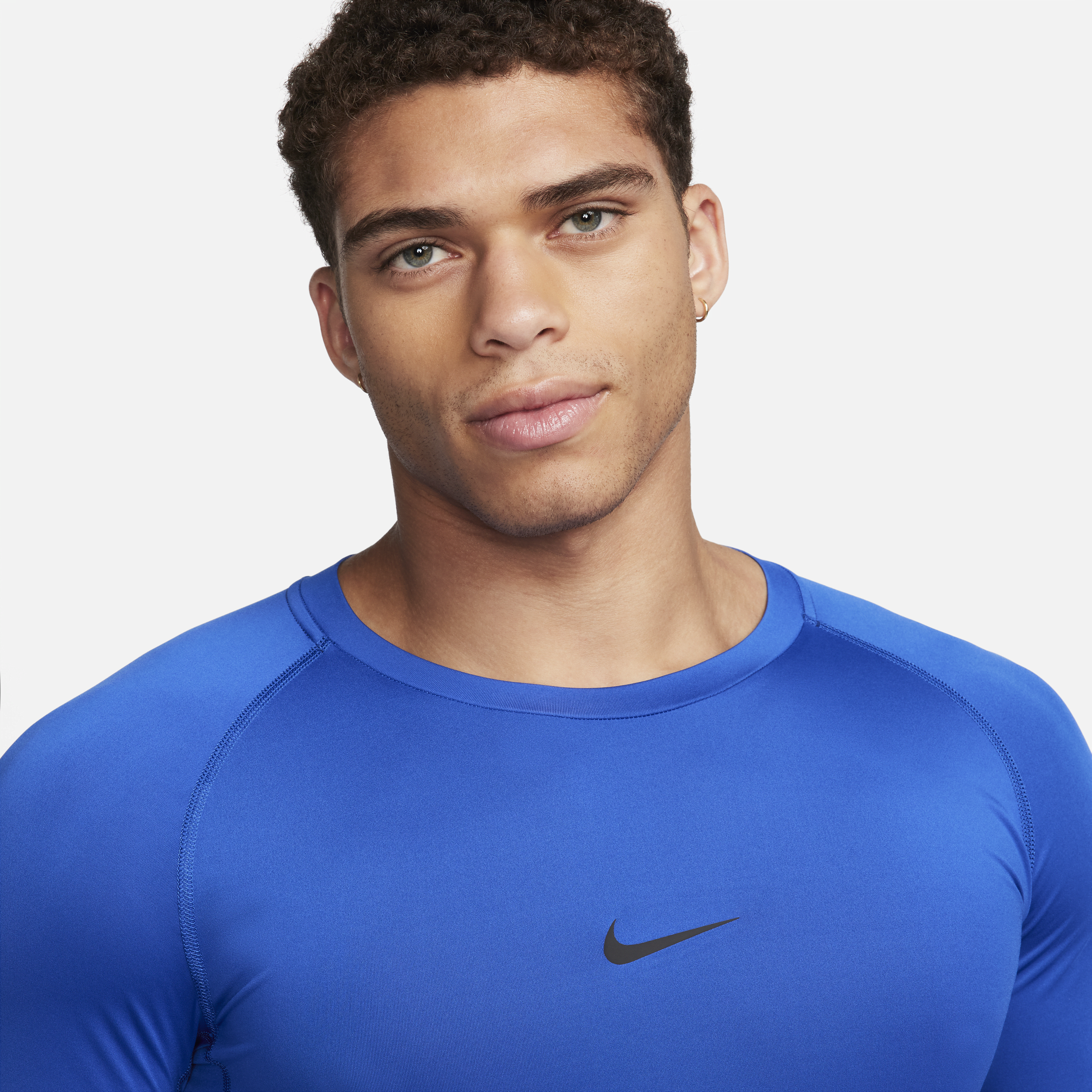 Haut de fitness ajusté à manches longues Dri-FIT Nike Pro pour homme - Bleu