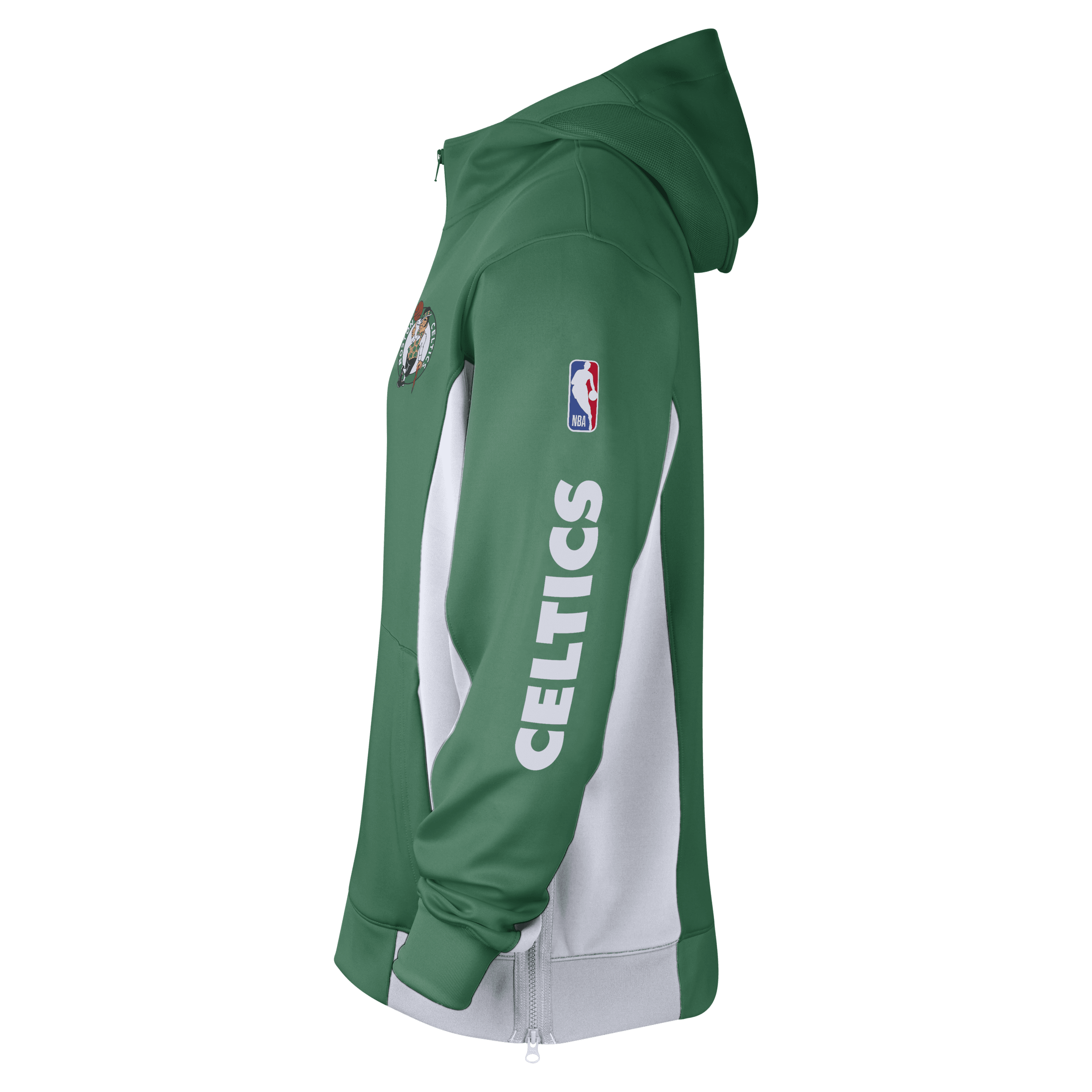 Nike Boston Celtics Showtime NBA-hoodie met rits en Dri-FIT voor heren Groen