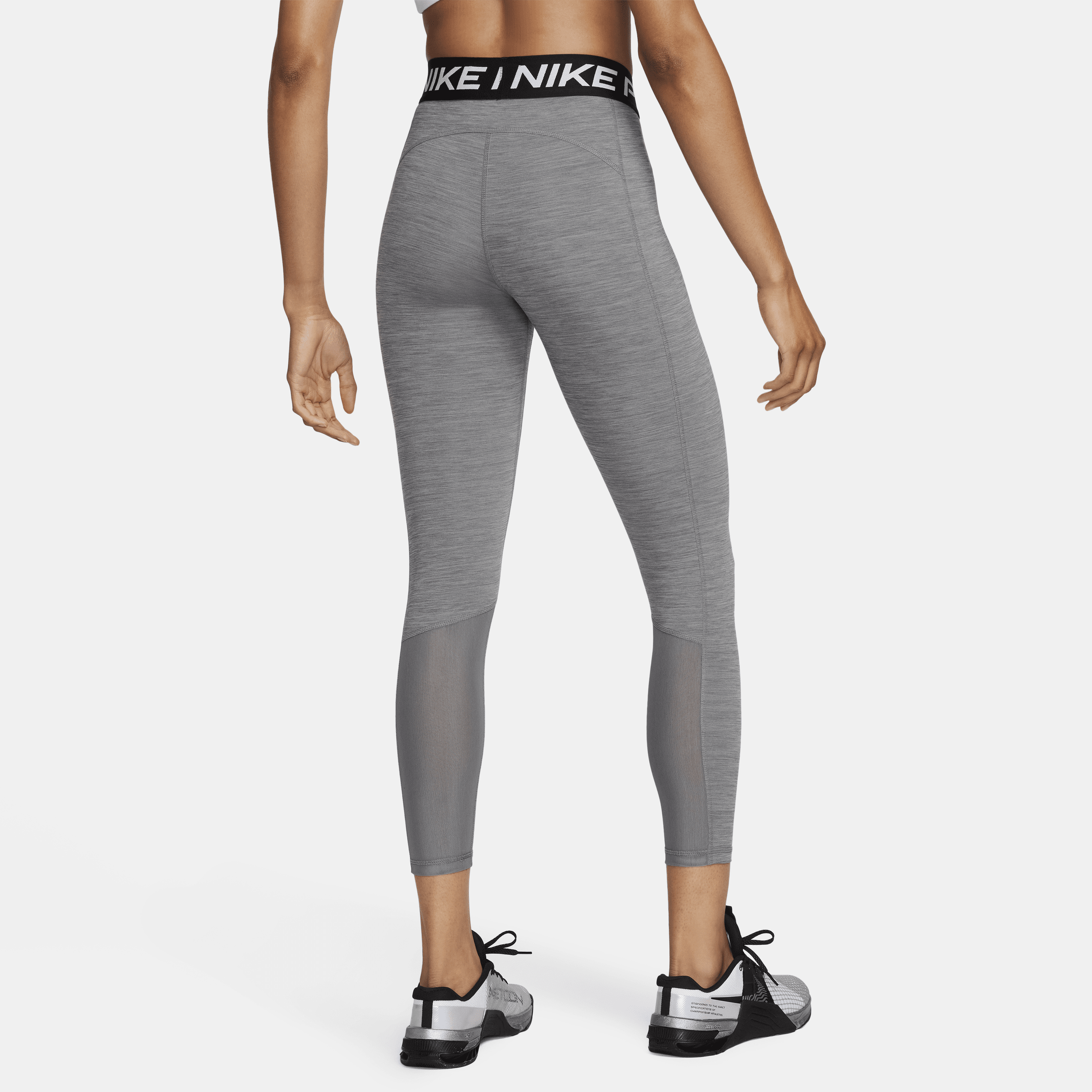 Nike Pro 365 7 8-legging met halfhoge taille voor dames Grijs