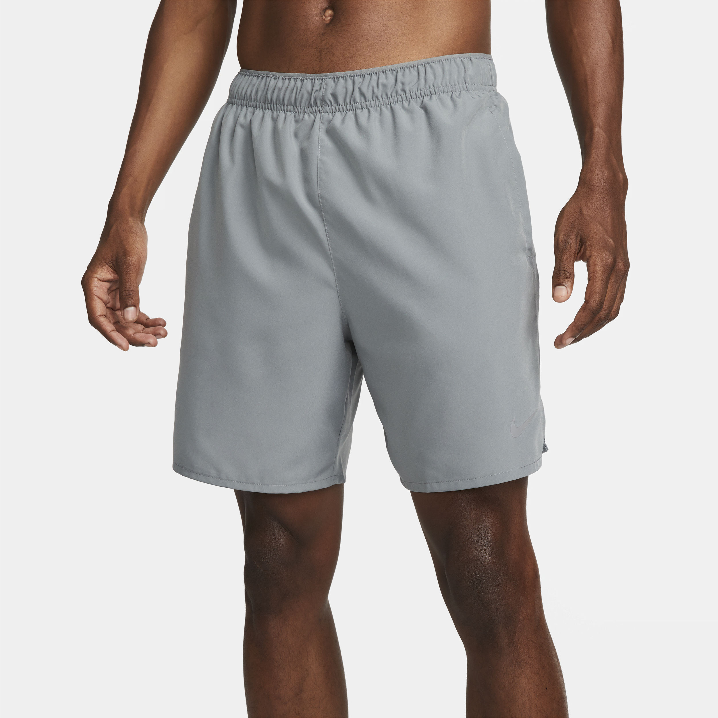 Short de running avec sous-short intégré 18 cm Dri-FIT Nike Challenger pour homme - Gris