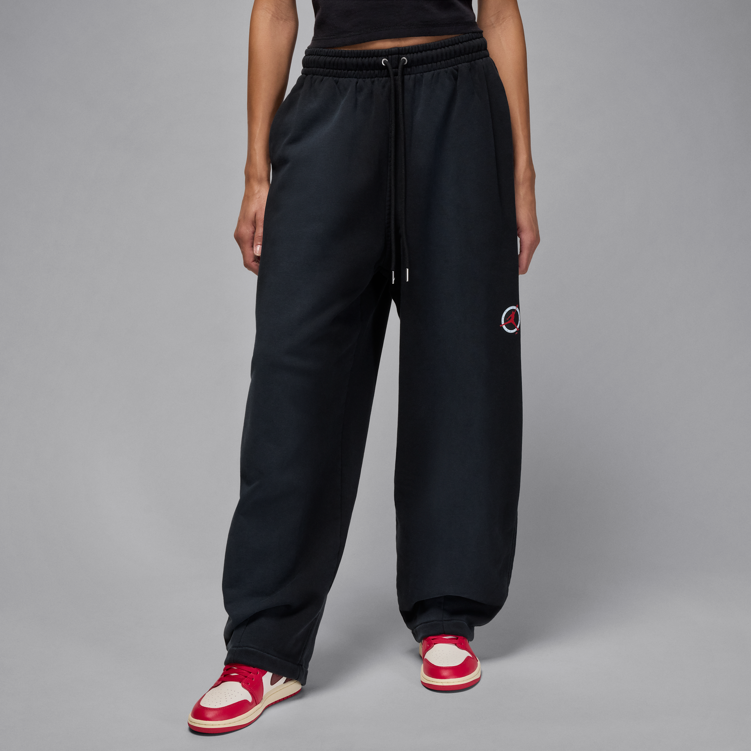 Pantaloni baggy Jordan Flight Fleece – Donna - Nero
