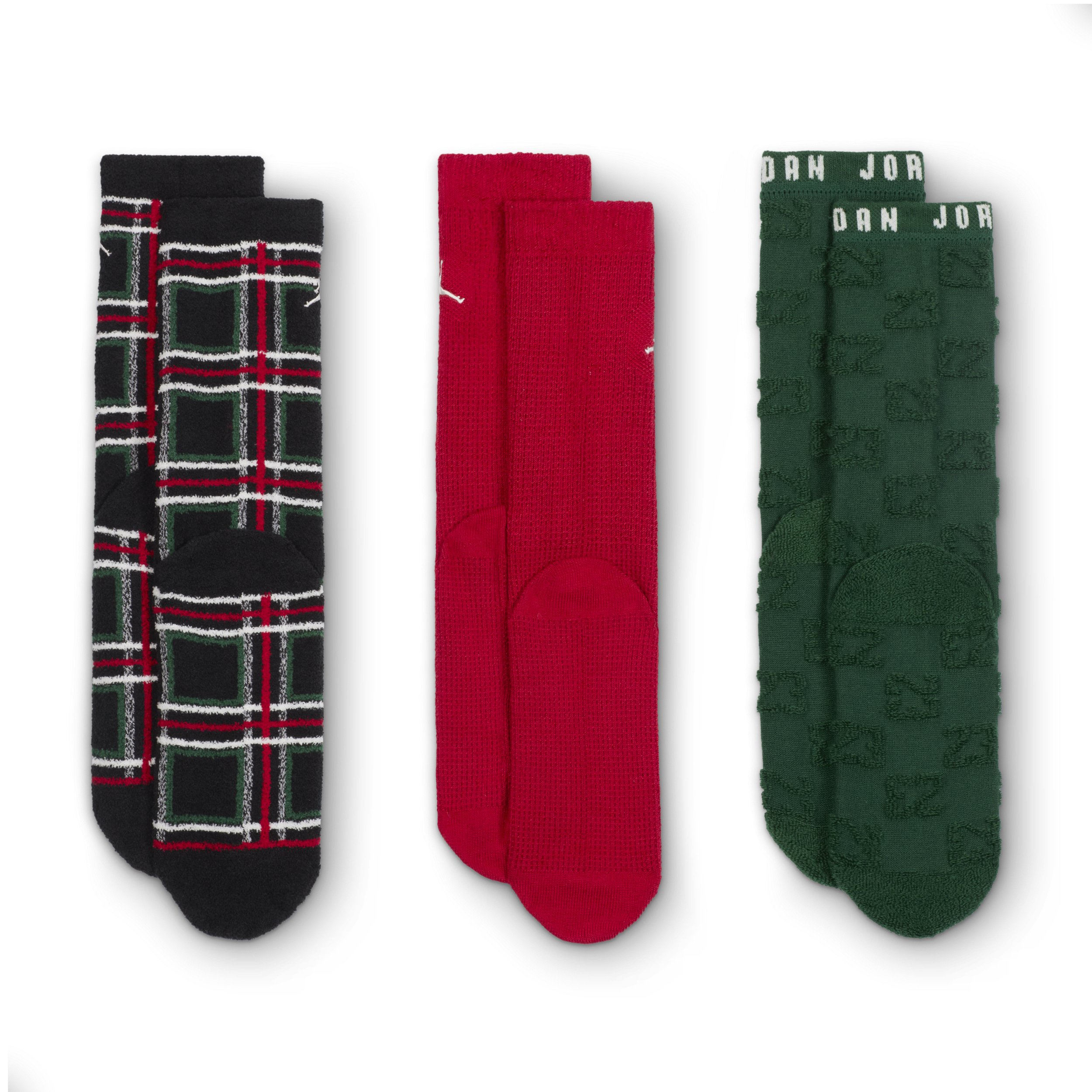 Thumbnail - Jordan Holiday Crew Socken (3 Paar, ältere Kinder) - Schwarz