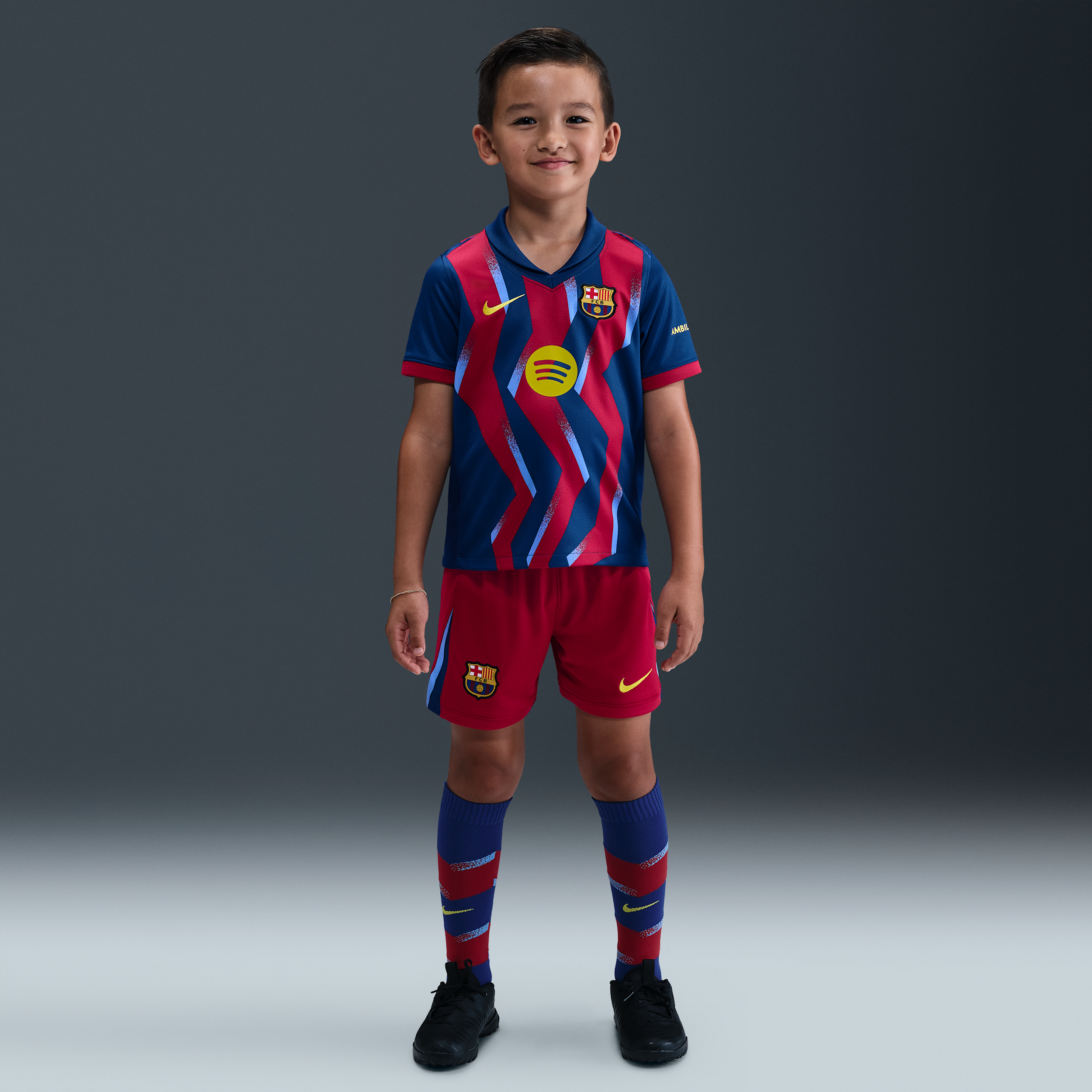 Nike FC Barcelona 2025/26 Stadium Fourth  driedelig replicavoetbaltenue voor kleuters - Blauw