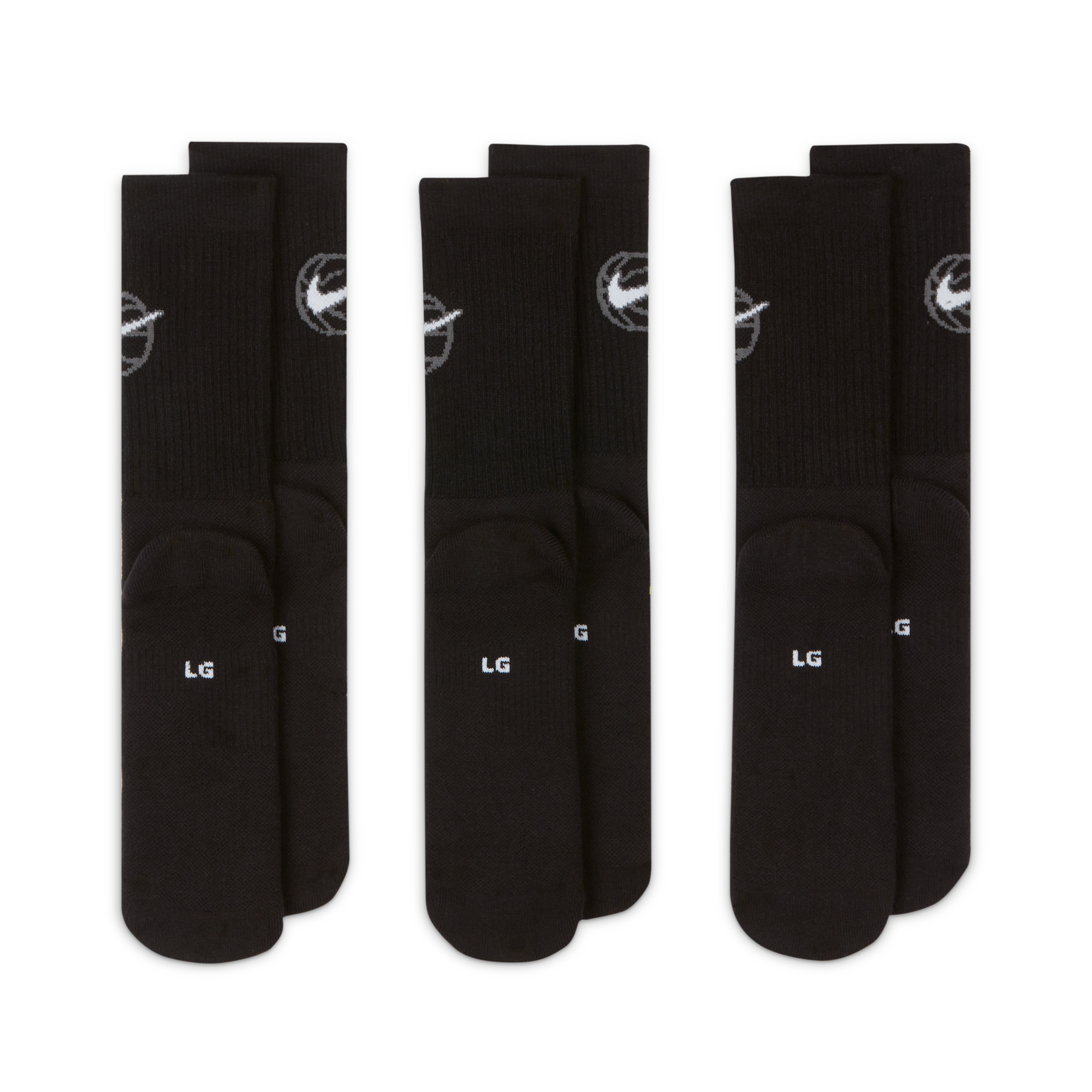 Thumbnail - Nike Everyday Crew Basketballsocken (3 Paar) - Schwarz