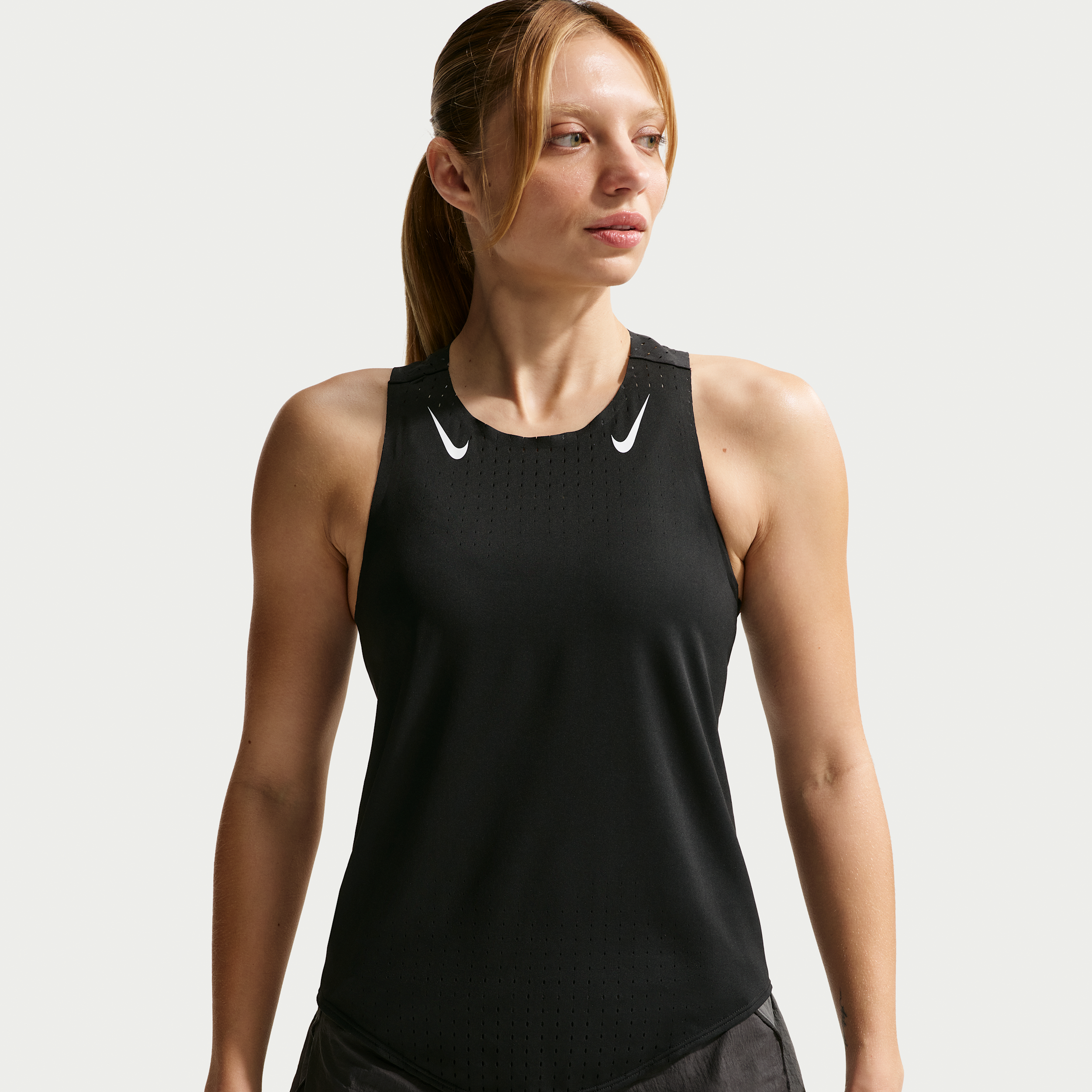 Nike AeroSwift Womens Dri-FIT ADV Running Vest - Black - Polyester