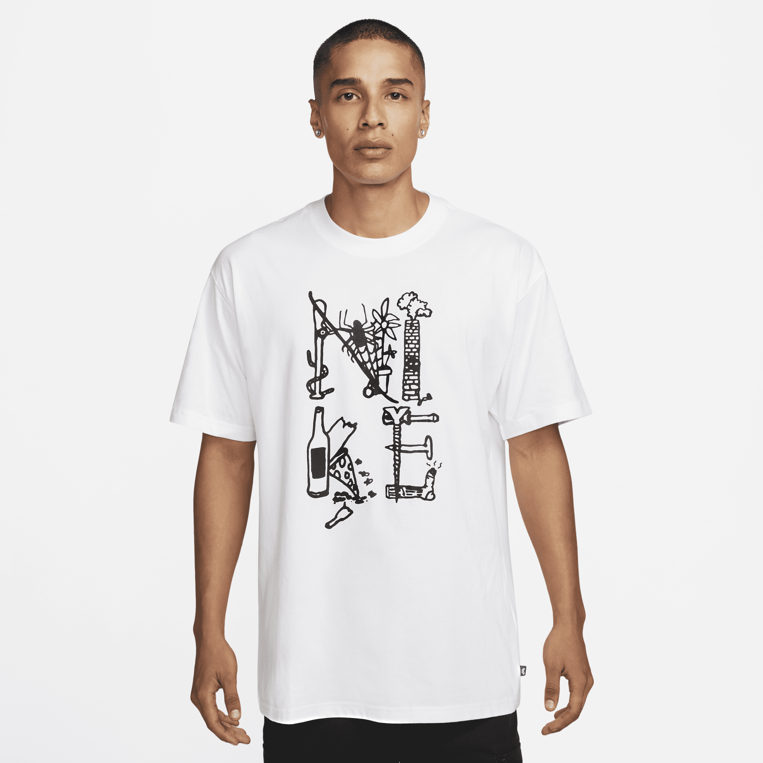 T-shirt męski Nike SB - Biel