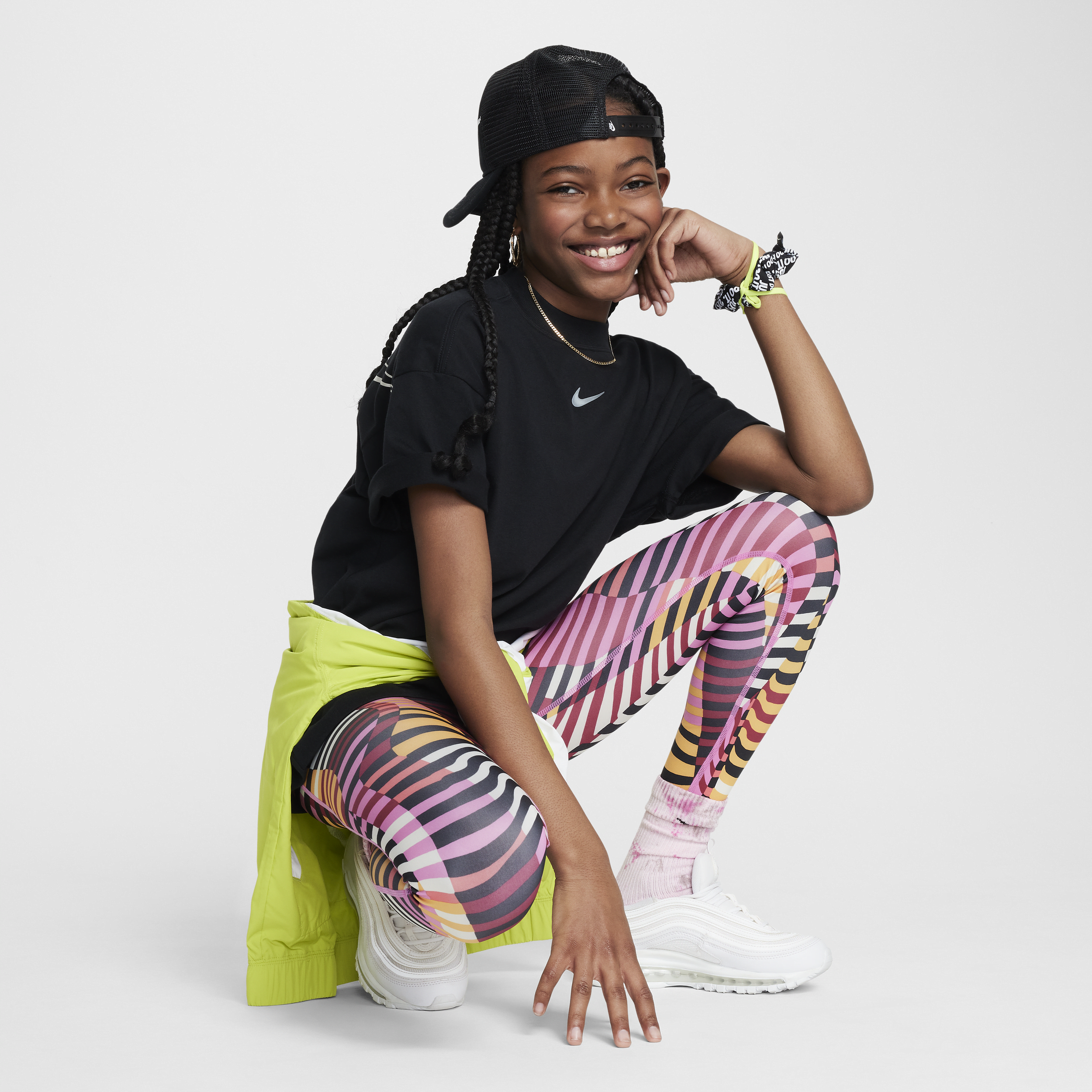 Nike Sportswear oversized T-shirt voor meisjes Zwart