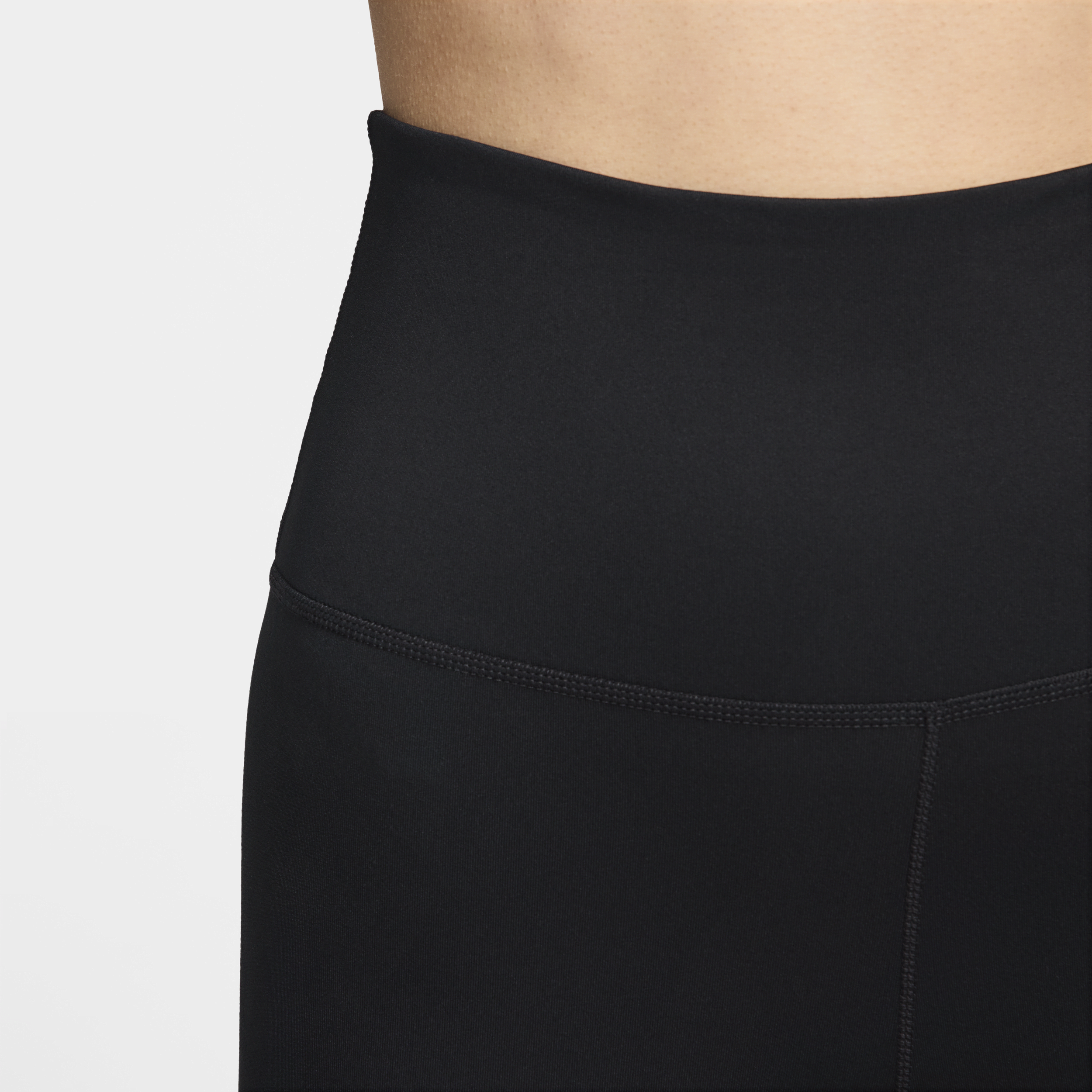 Nike One bikeshorts met hoge taille voor dames (18 cm) Zwart
