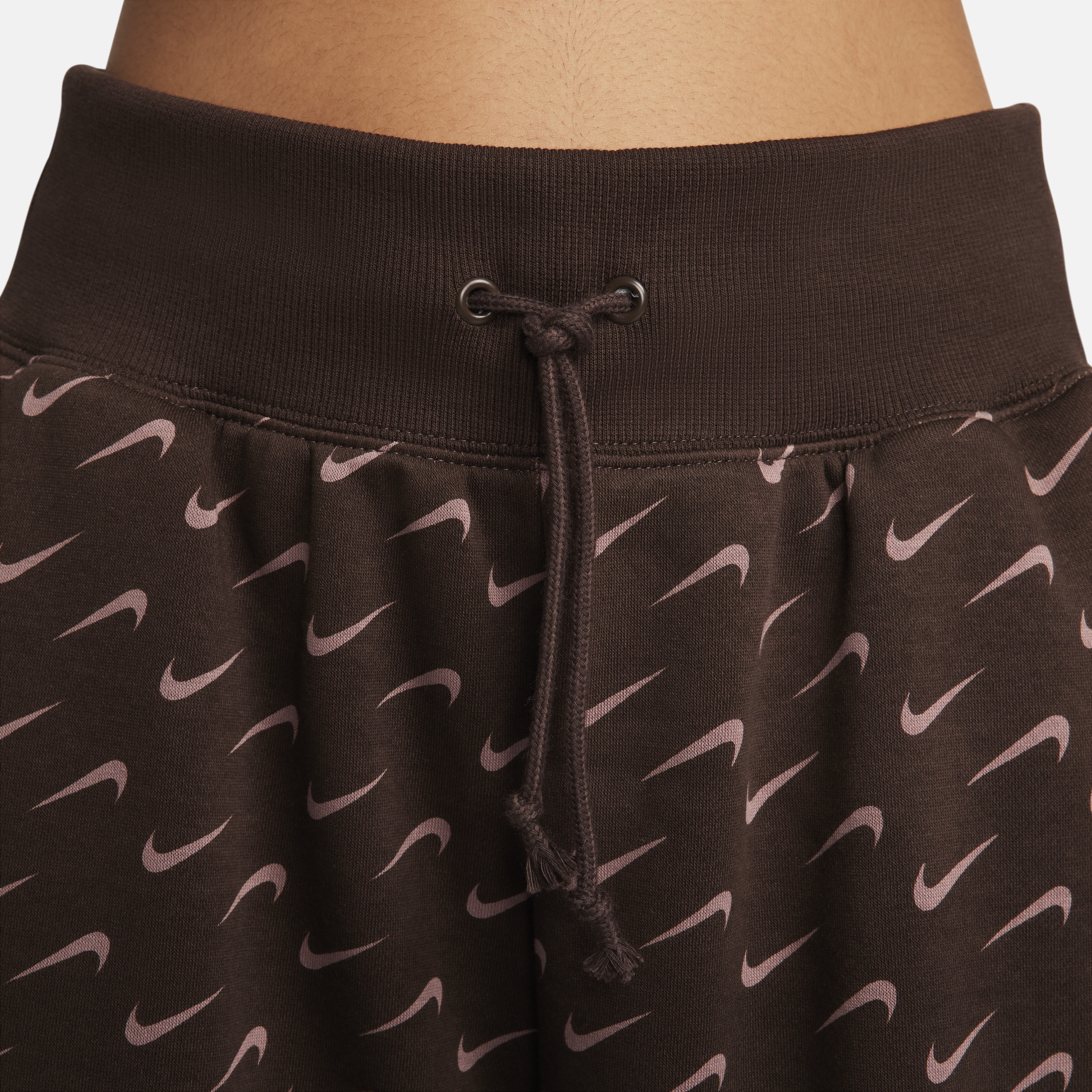 Nike Sportswear Phoenix Fleece oversized joggingbroek met print voor dames Bruin