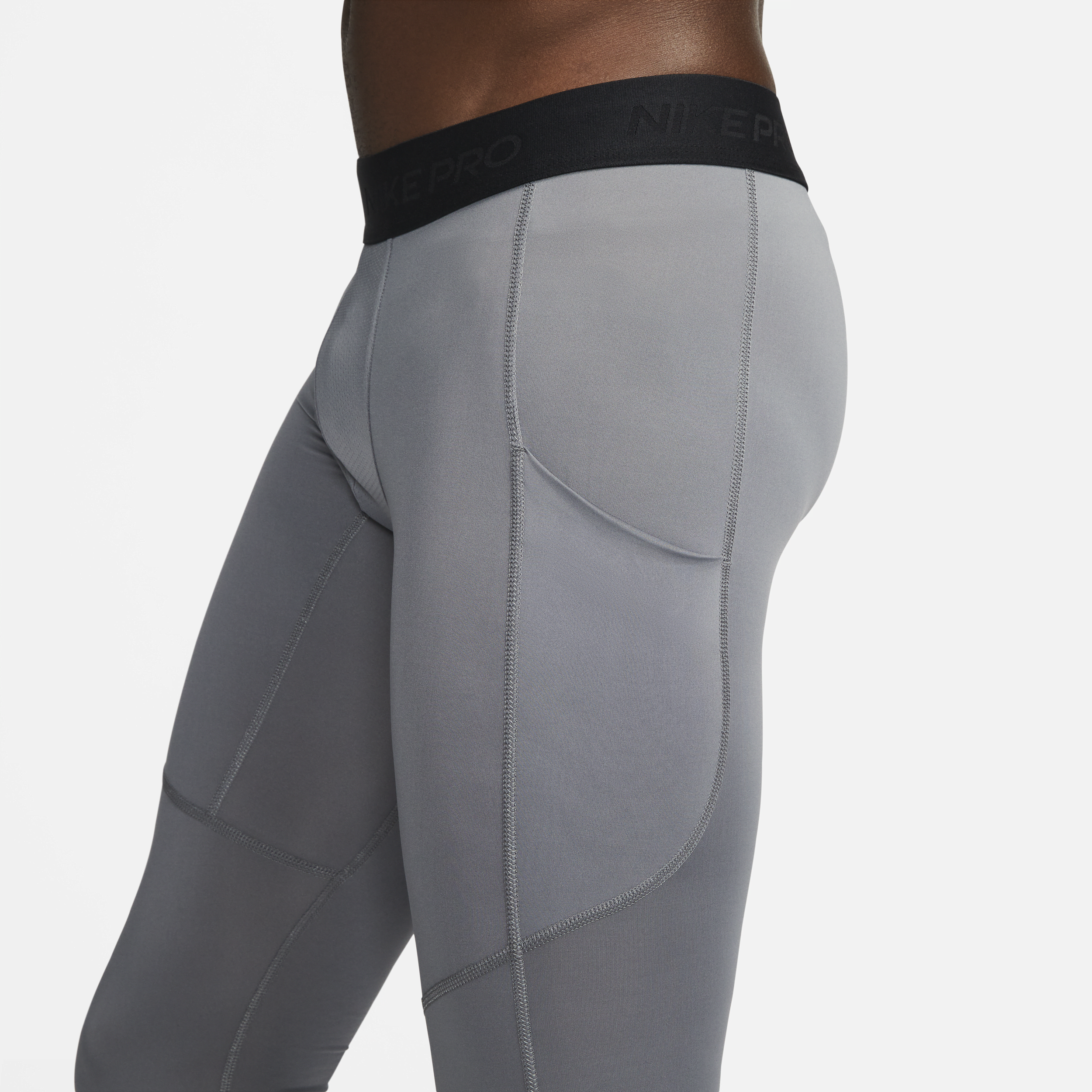 Legging de fitness 3/4 Nike Pro Dri-FIT pour homme - Gris