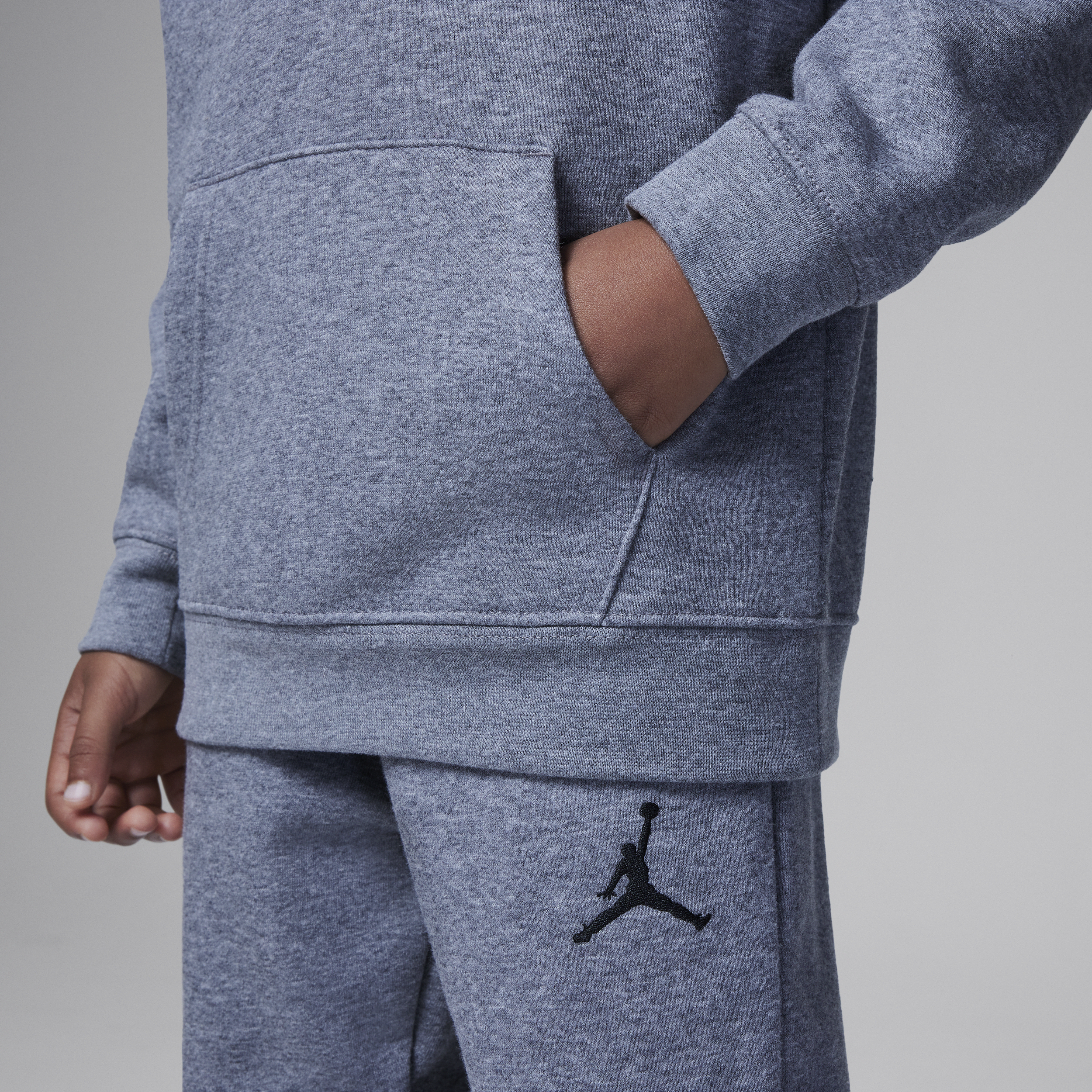 Jordan MJ Essentials Fleece Pullover Set tweedelige hoodieset voor kleuters Grijs