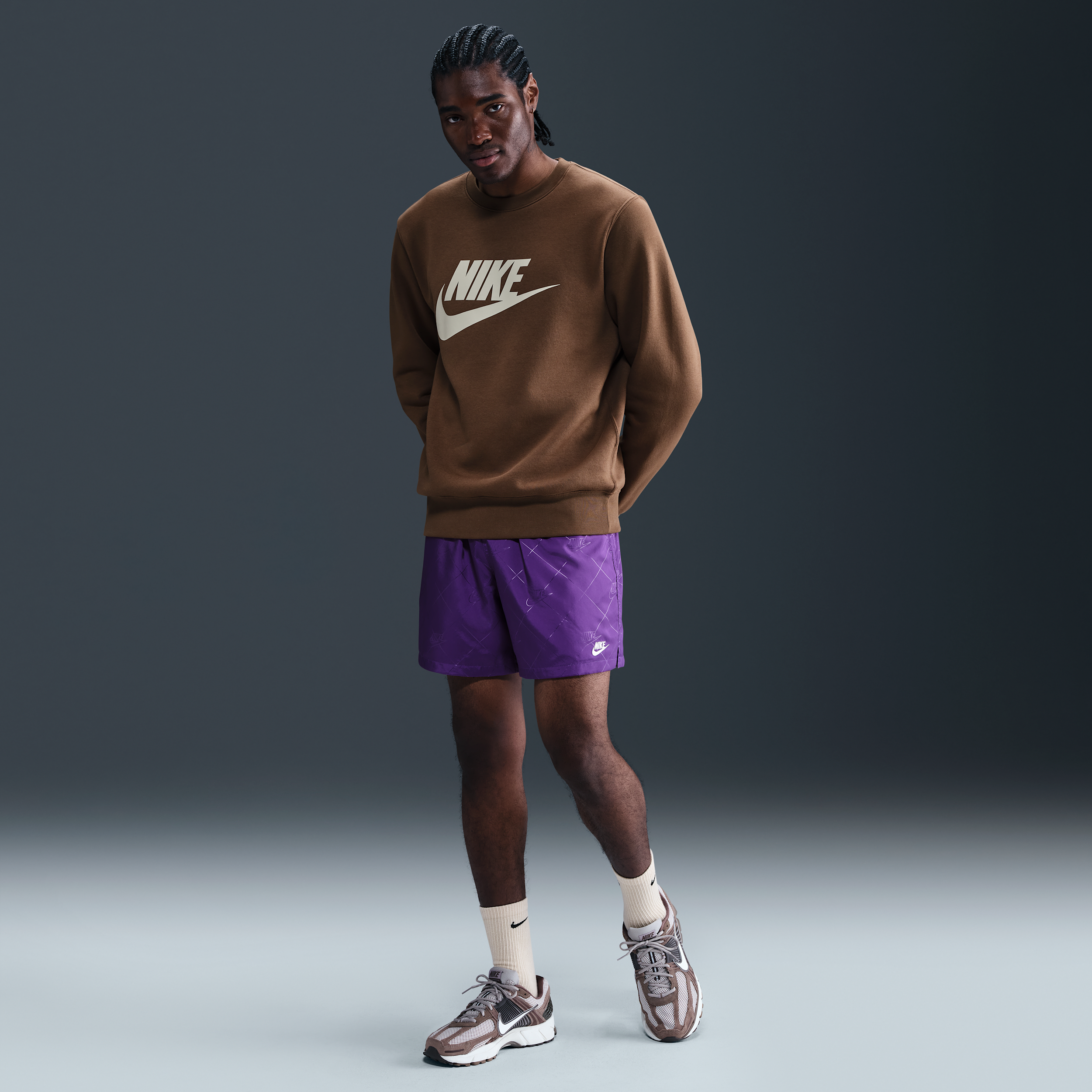 Thumbnail - Nike Club Flow Webshorts (Herren) - Lila