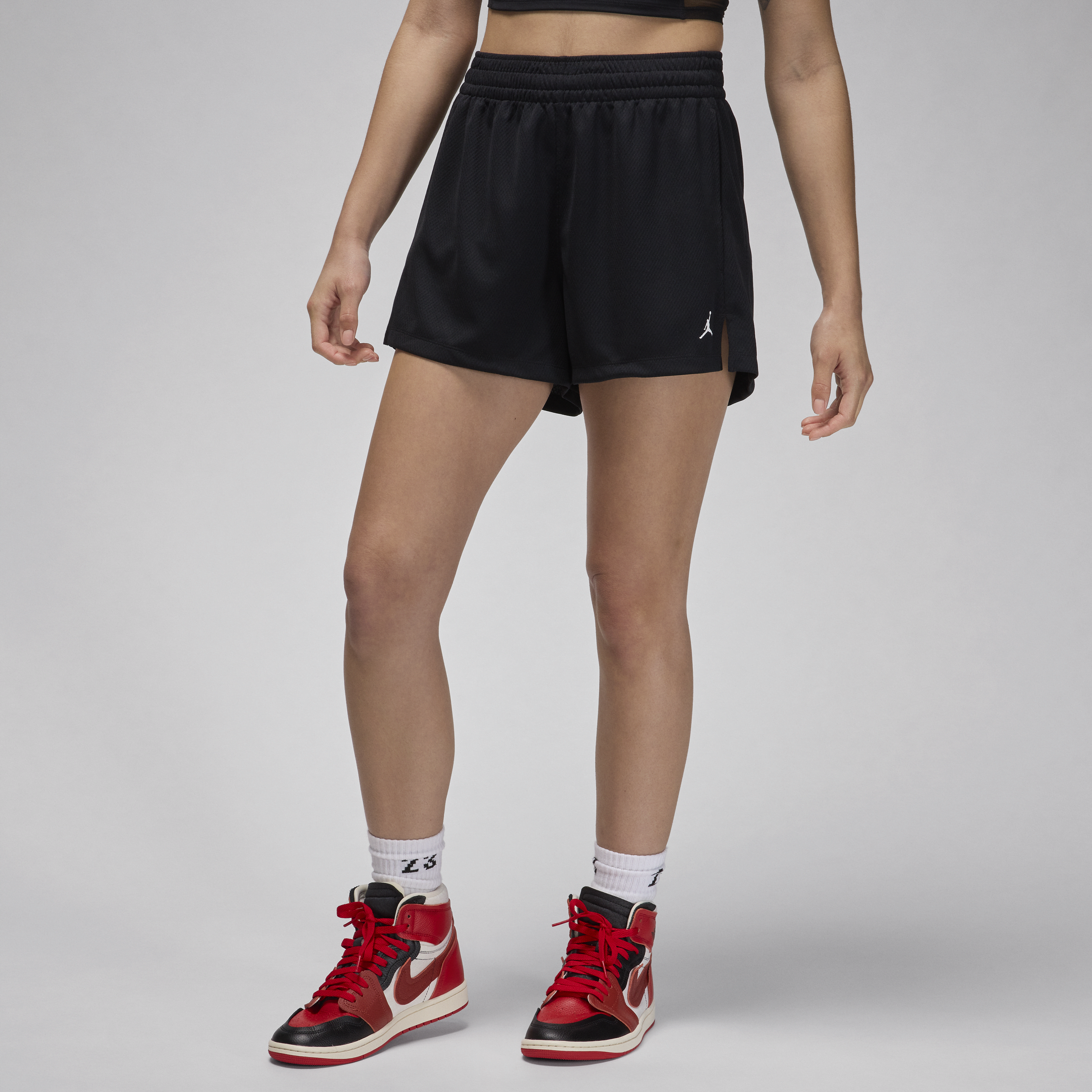 Shorts in mesh Jordan Sport – Donna - Nero