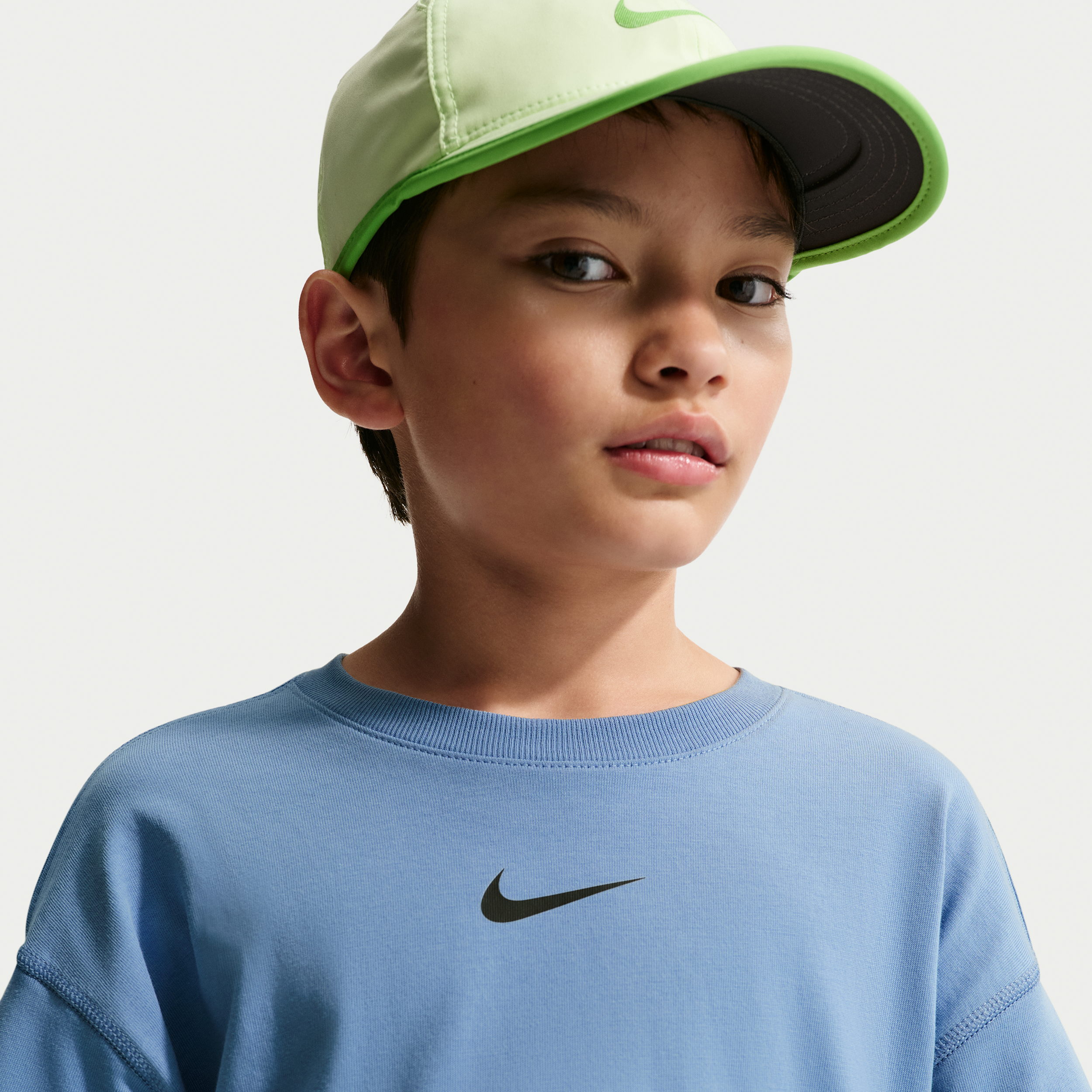Thumbnail - Nike Pro Dri-FIT Kurzarm-Trainingsshirt (ältere Kinder, Jungen) - Blau