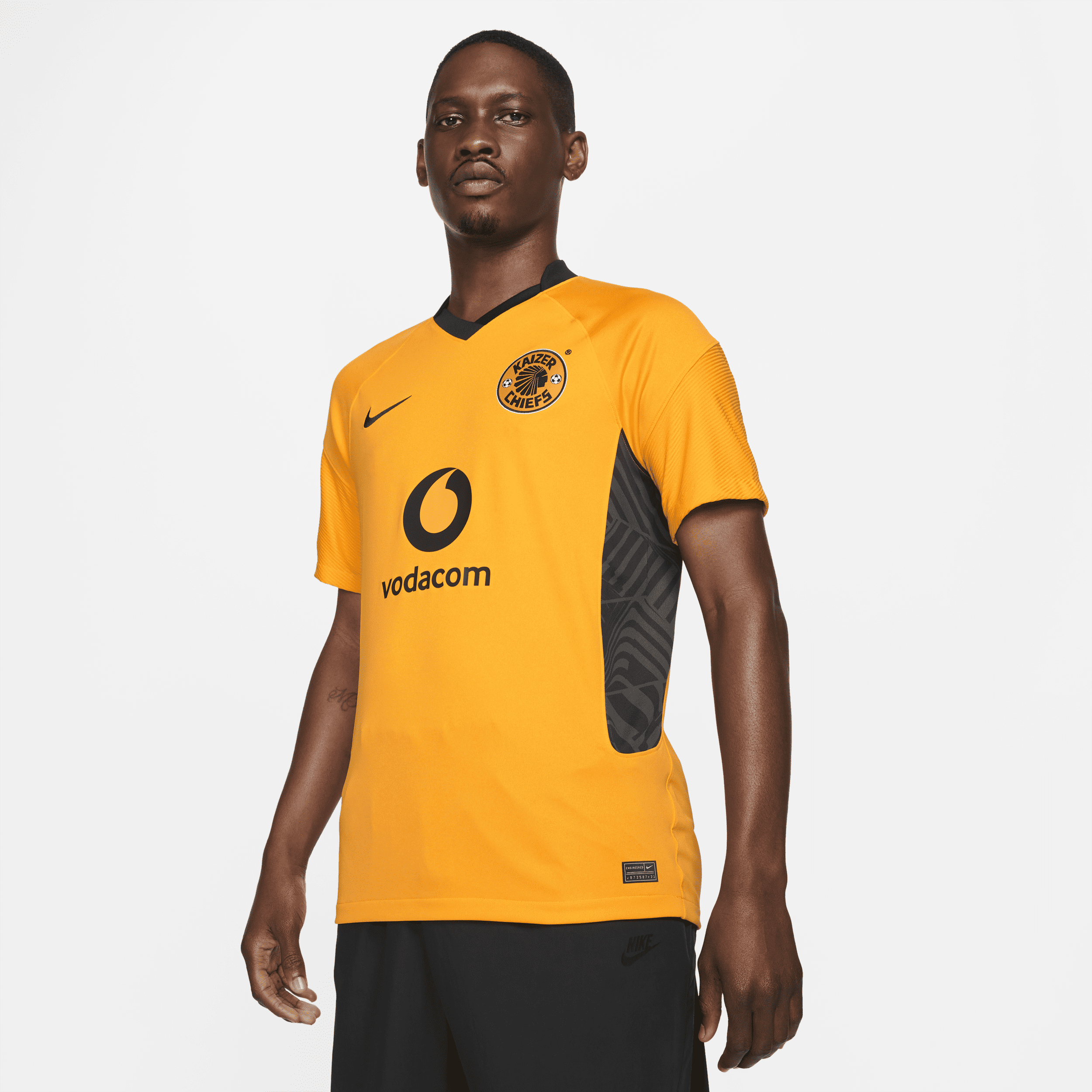 Kaizer Chiefs F.C. 2021/22 Stadium Home Nike Dri-FIT-fodboldtrøje til mænd - gul
