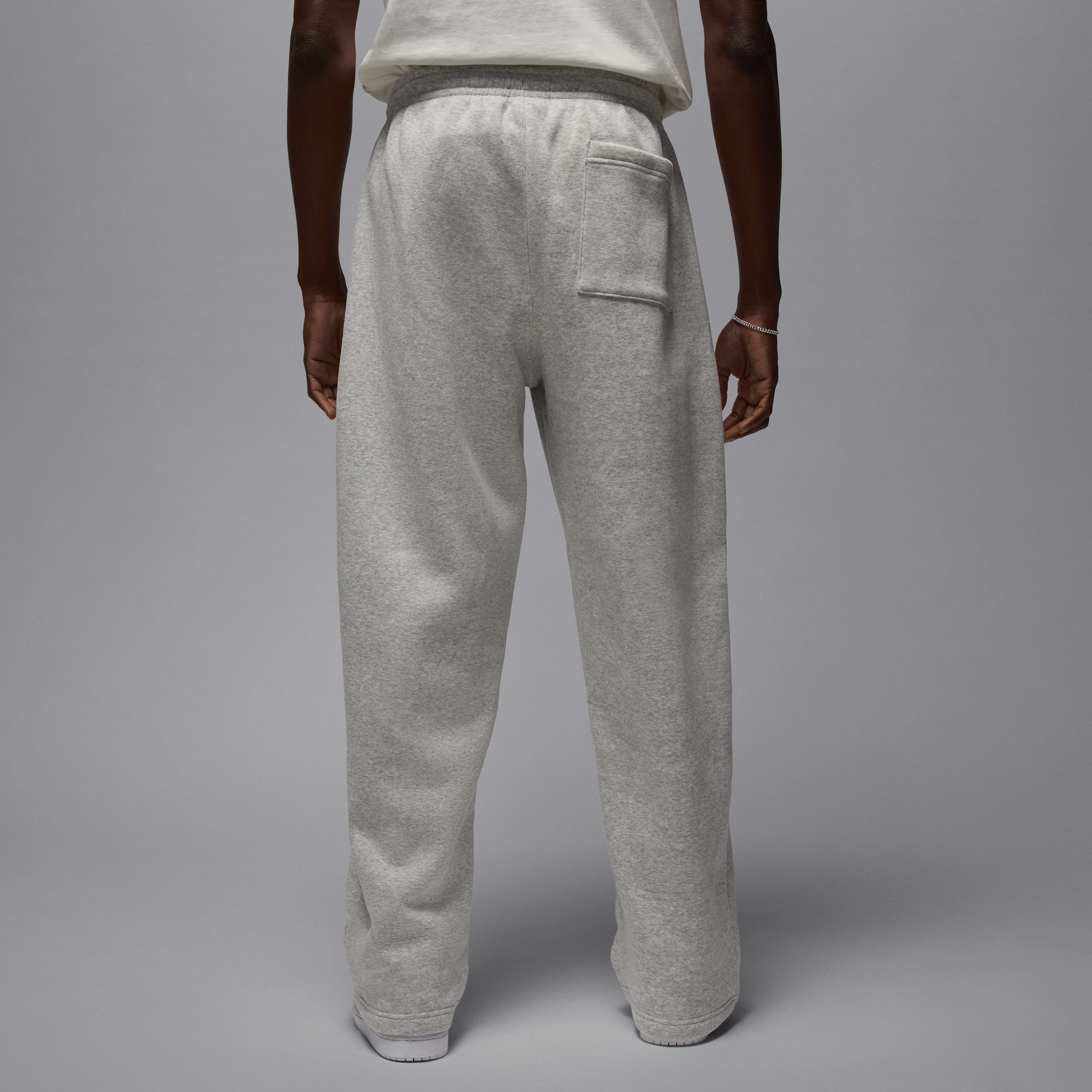 Thumbnail - Jordan Brooklyn Fleece Oversize-Hose mit offenem Saum (Herren) - Grau