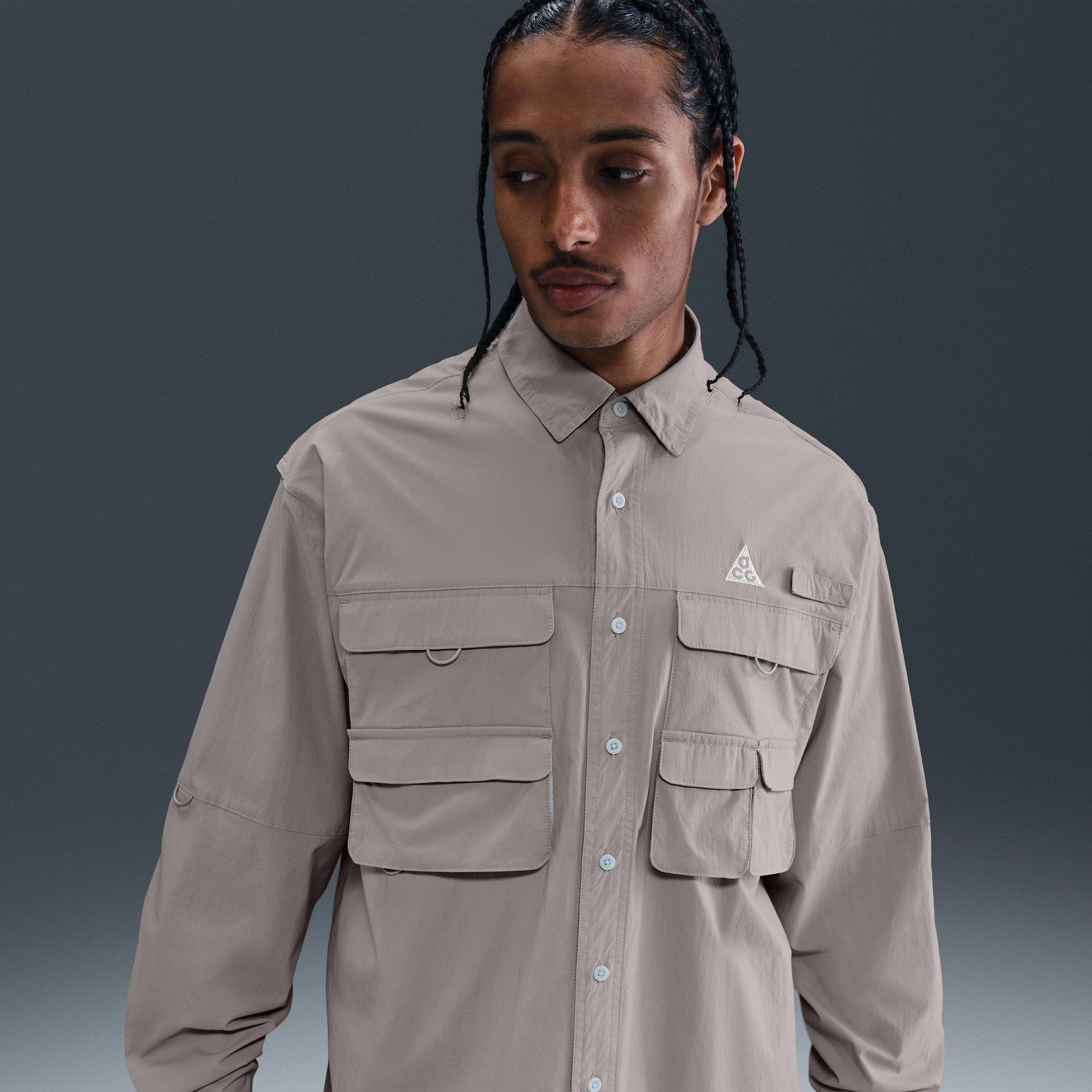 Thumbnail - Nike ACG "Orb Weaver" Dri-FIT ADV Longsleeve mit UV-Schutz - Grau