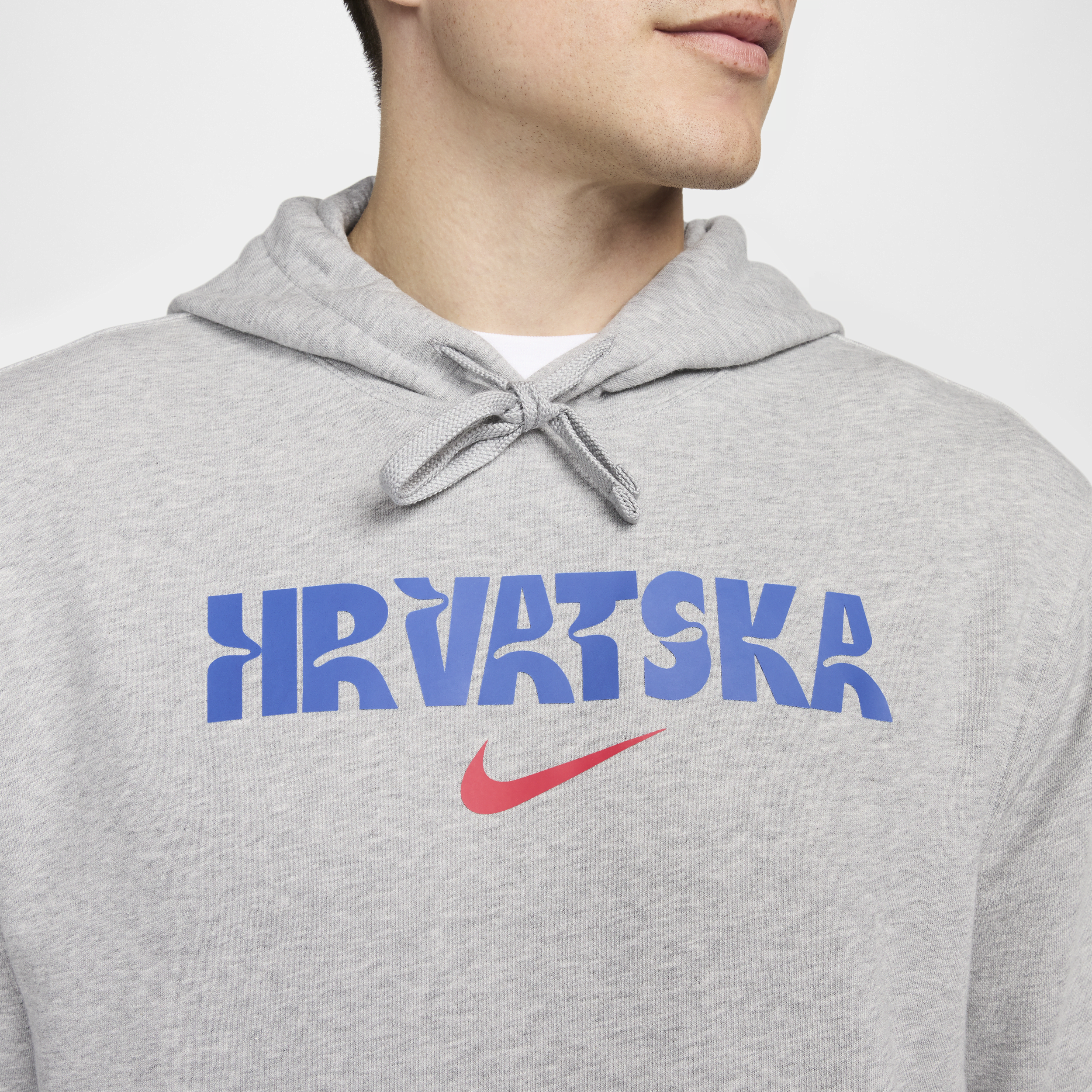 Sweat à capuche Nike Football Croatie Club Fleece pour homme - Gris