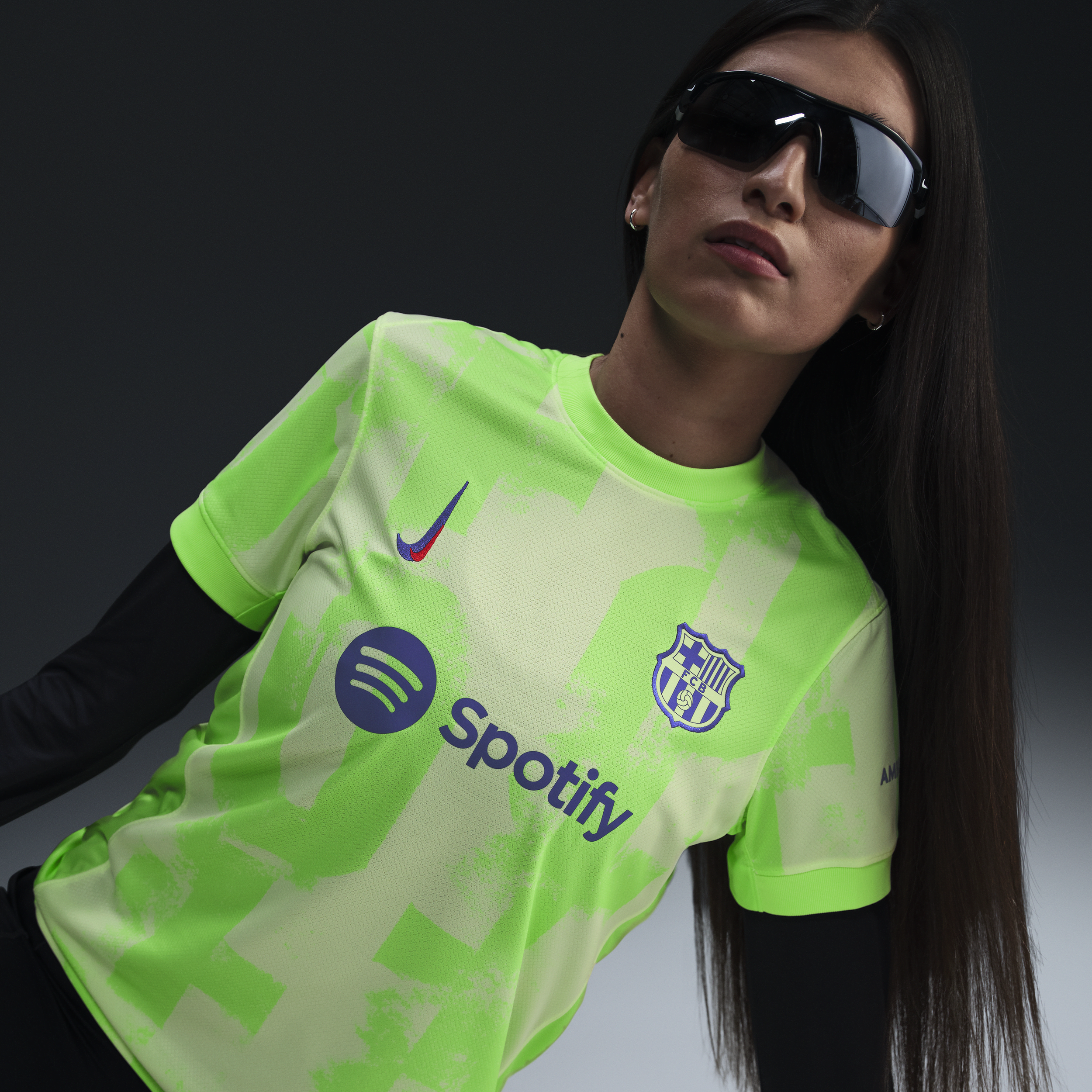 Nike FC Barcelona 2024/25 Stadium Derde  Dri-FIT replicavoetbalshirt voor dames - Geel