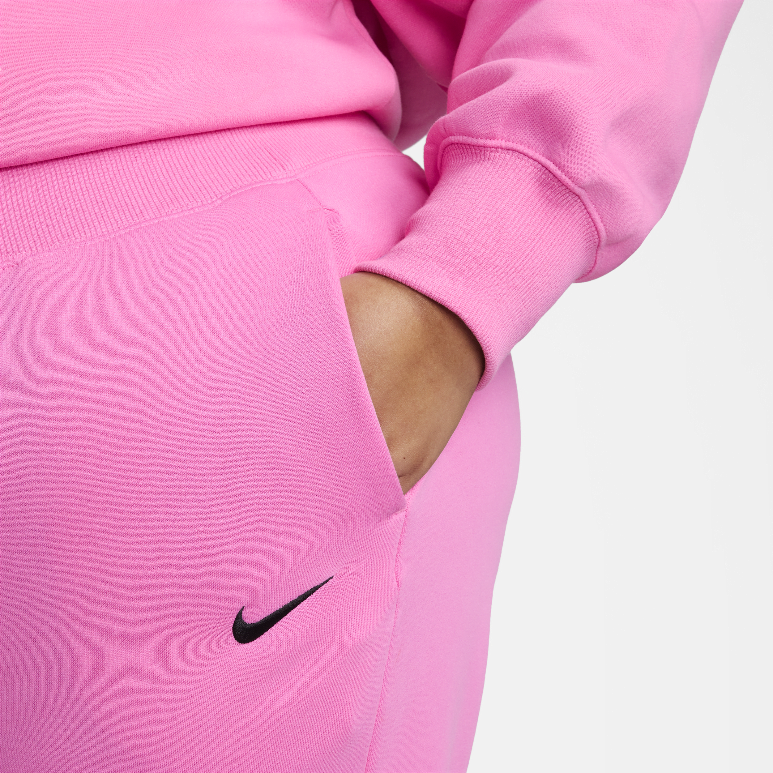 Nike Sportswear Phoenix Fleece Oversized joggingbroek met hoge taille voor dames (Plus Size) Rood