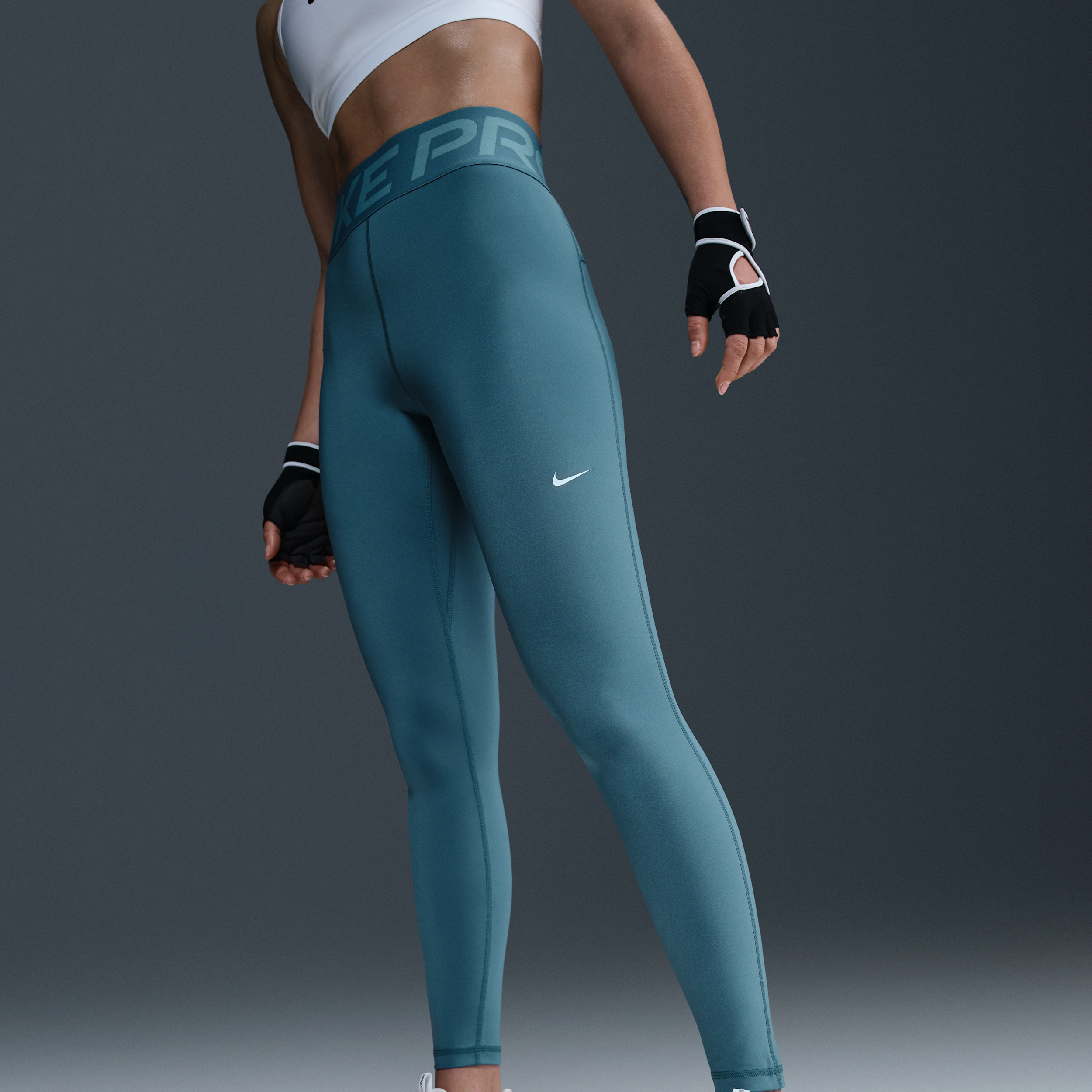 Legging long taille haute Nike Pro Sculpt pour femme - Bleu