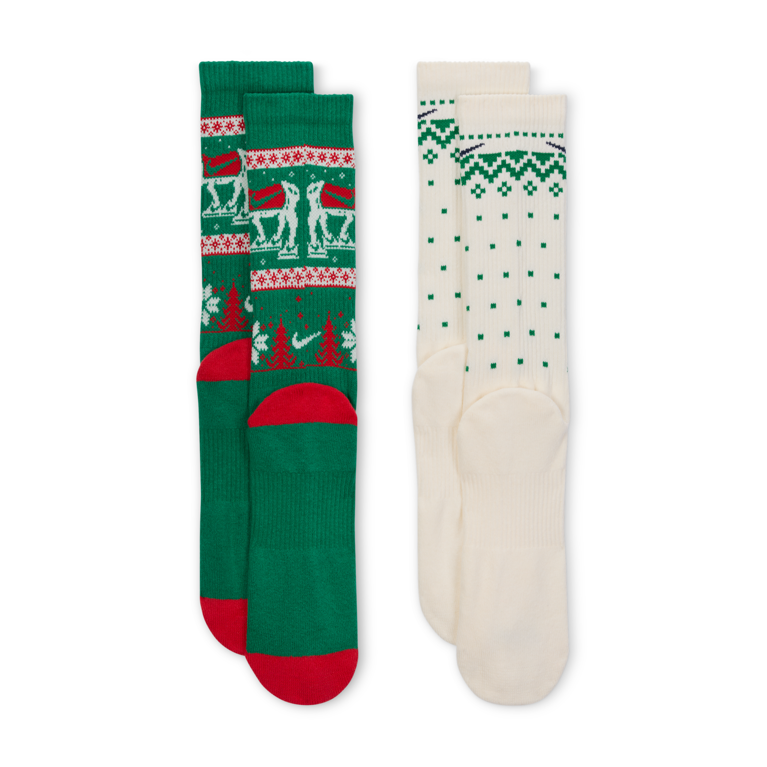 Thumbnail - Nike Everyday Plus Cushioned Winter Wonderland Crew-Socken (2 Paar) - Multi-Color
