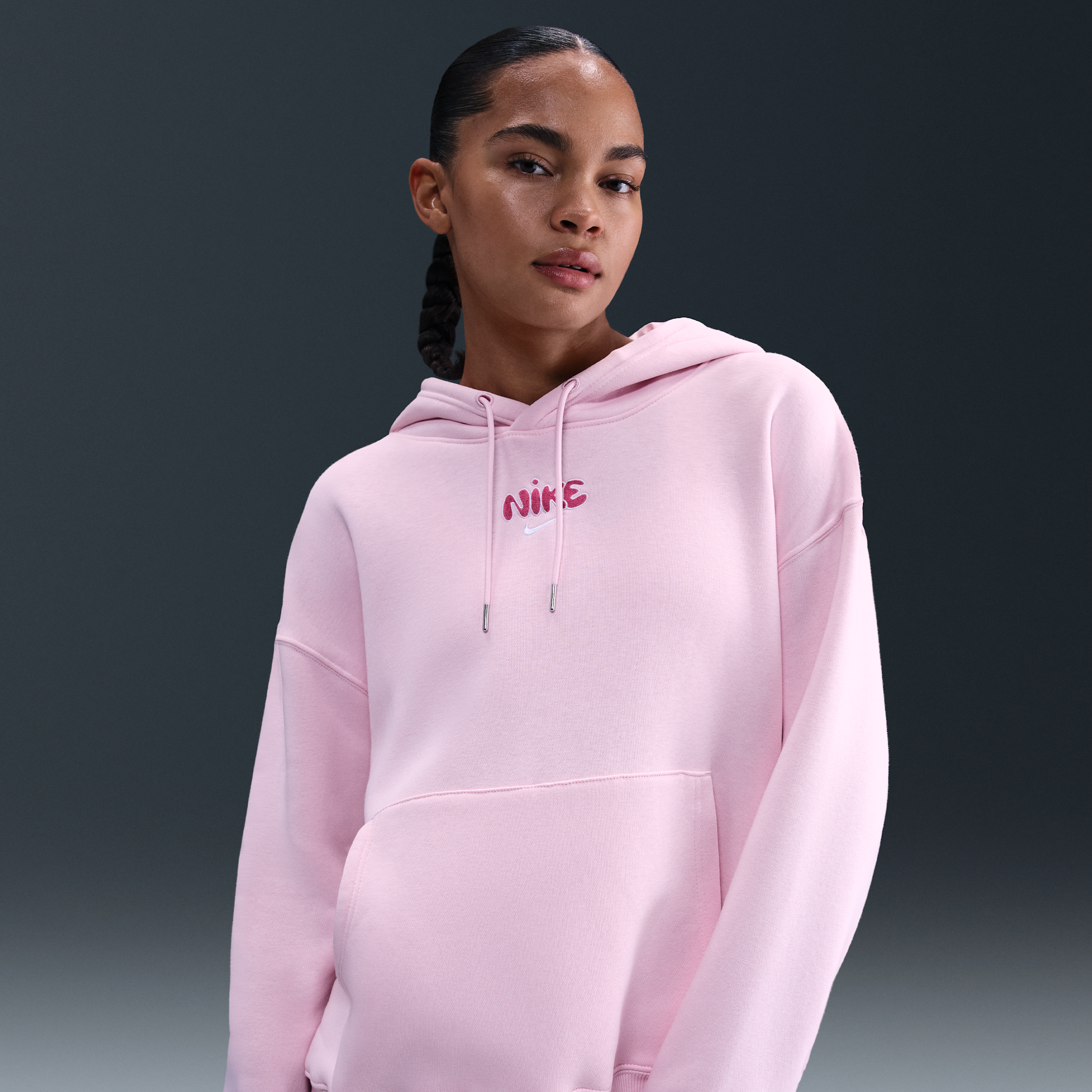 Thumbnail - Nike Phoenix Fleece Oversize-Hoodie für Damen - Pink
