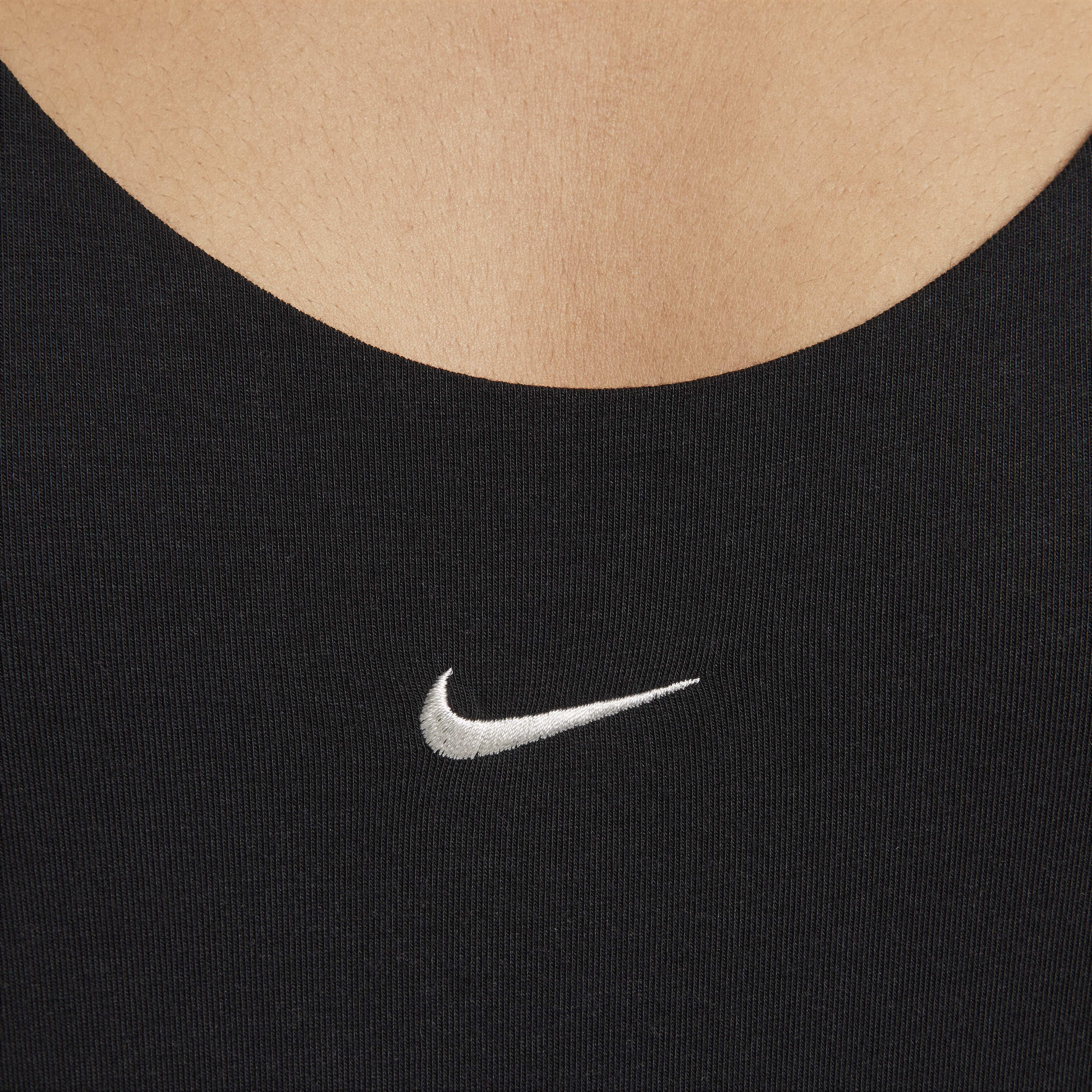 Nike Sportswear Chill Knit aansluitende cami bodysuit voor dames Zwart