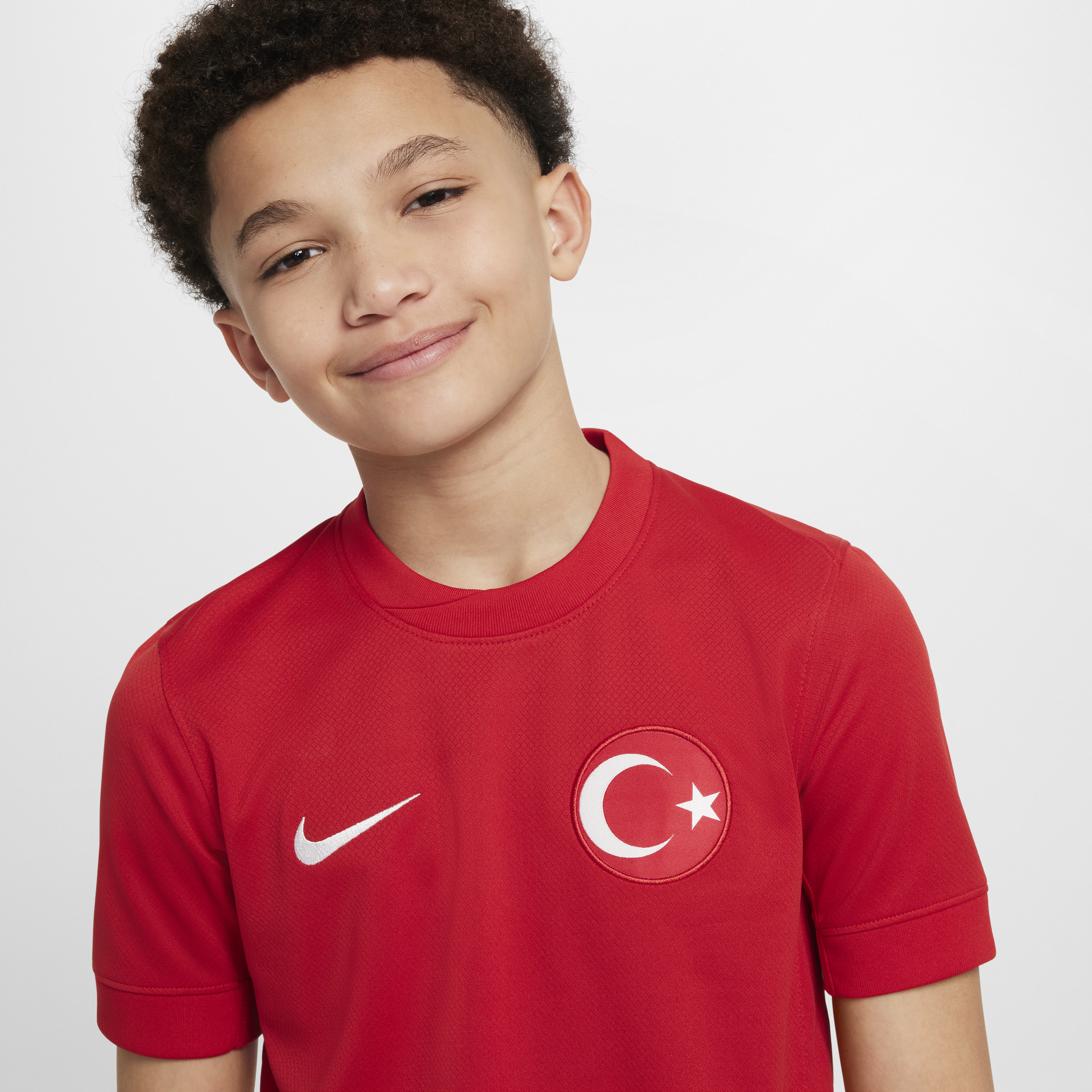 Nike Turkije 2024 25 Stadium Uit Dri-FIT replica voetbalshirt voor kids Rood