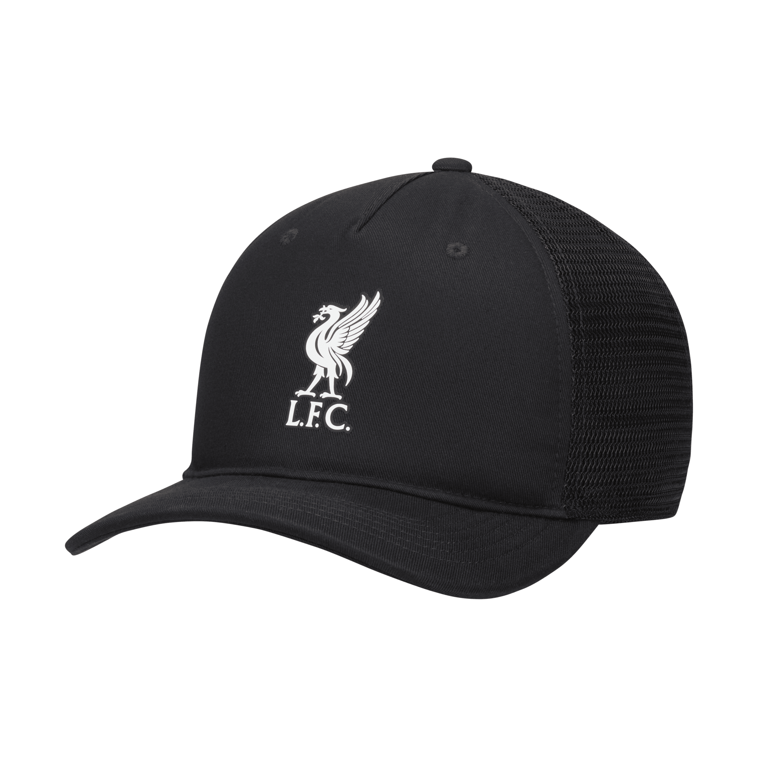 Liverpool F.C. Rise Nike Football Trucker Cap – Black – Cotton