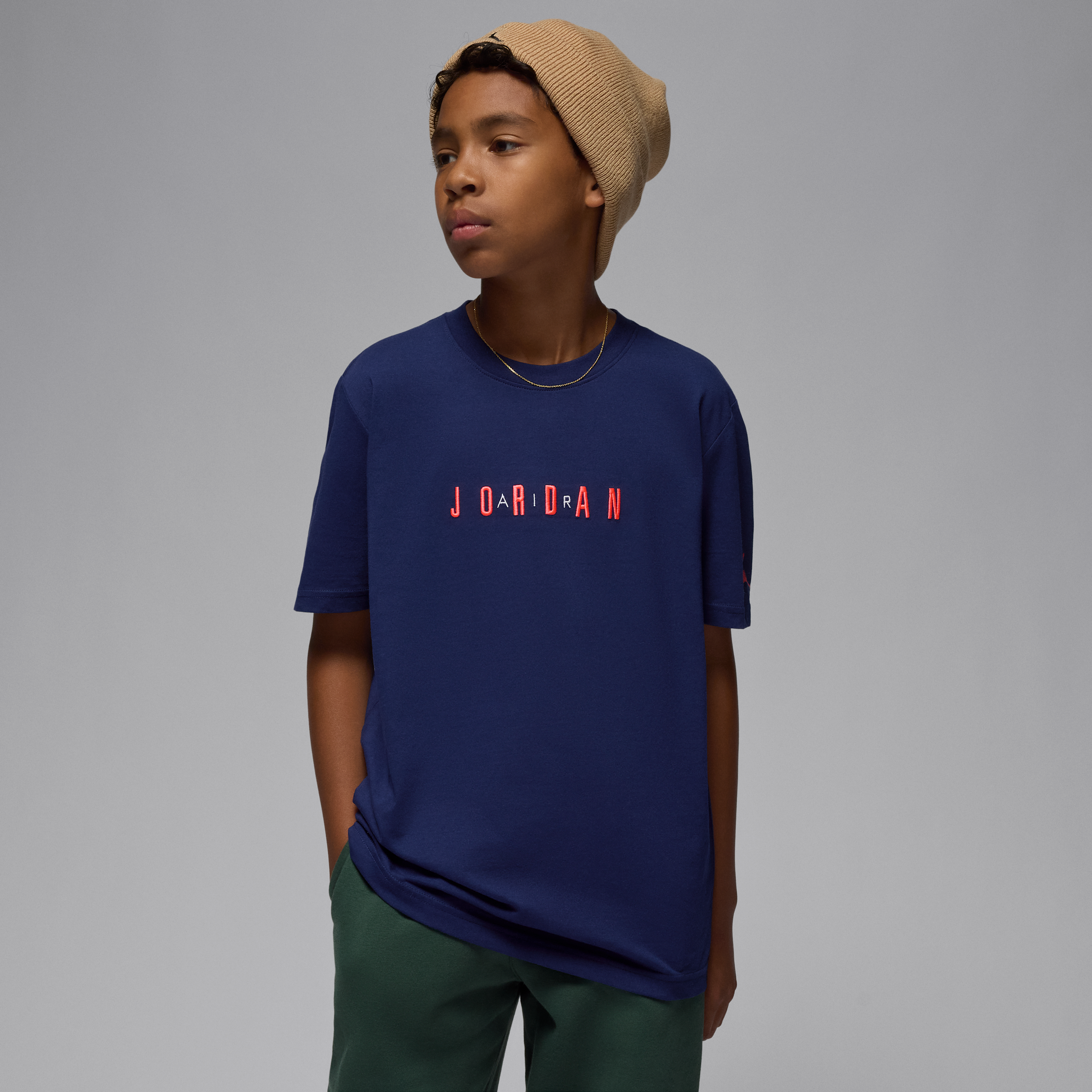 Jordan T-shirt met geborduurd logo voor kids - Blauw