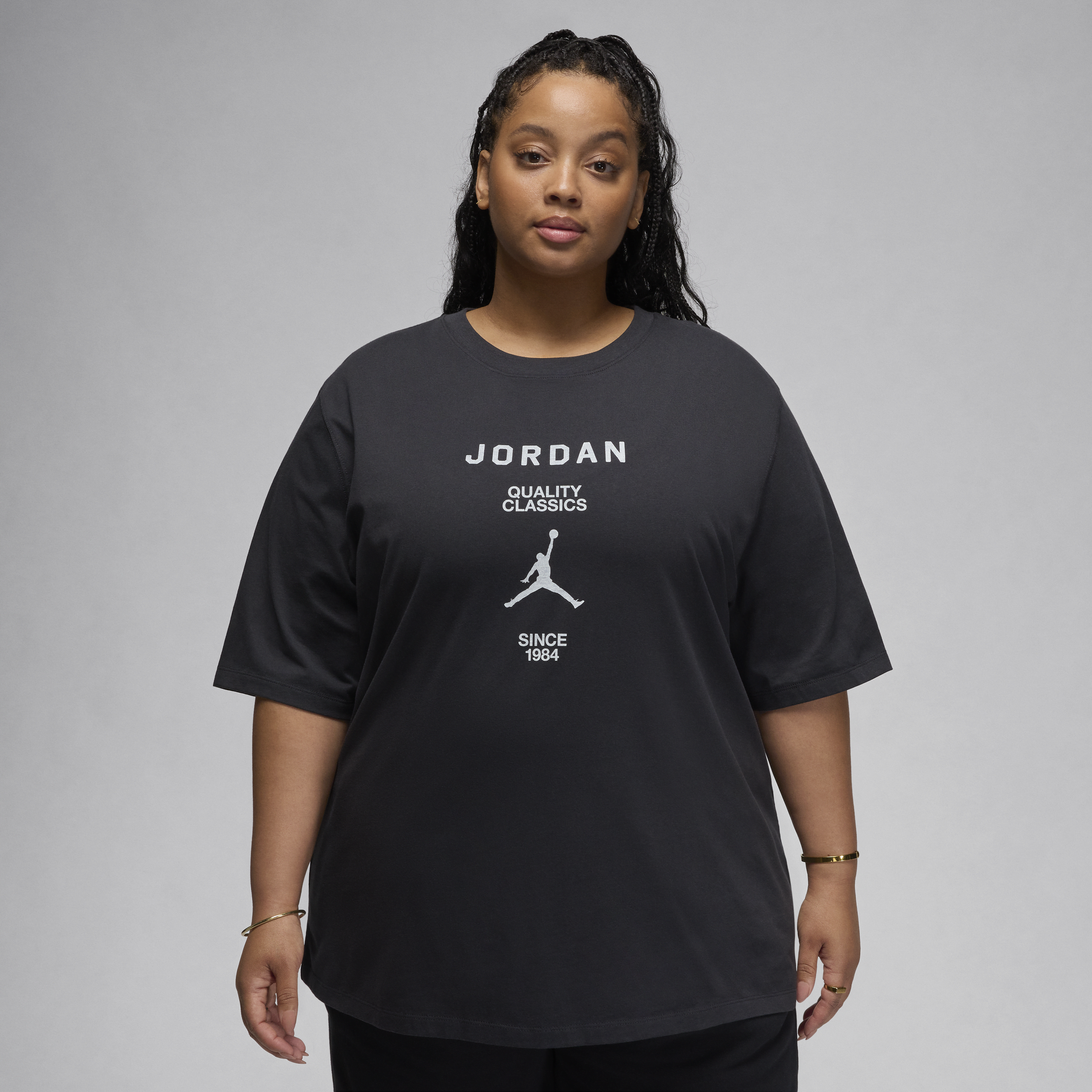 Jordan girlfriend T-shirt voor dames (Plus Size) Zwart