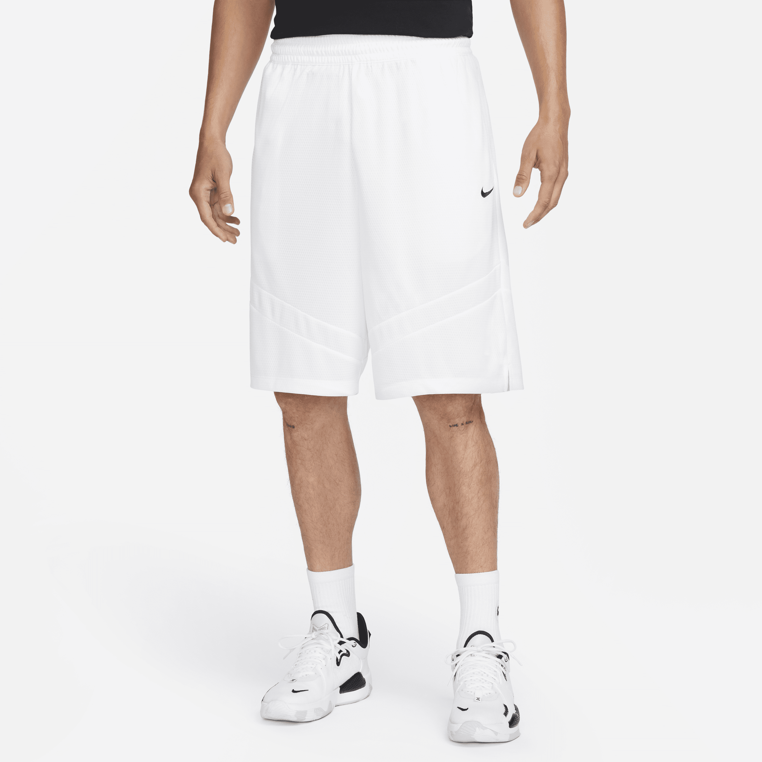 Nike Icon Dri-FIT basketbalshorts voor heren (28 cm) Wit