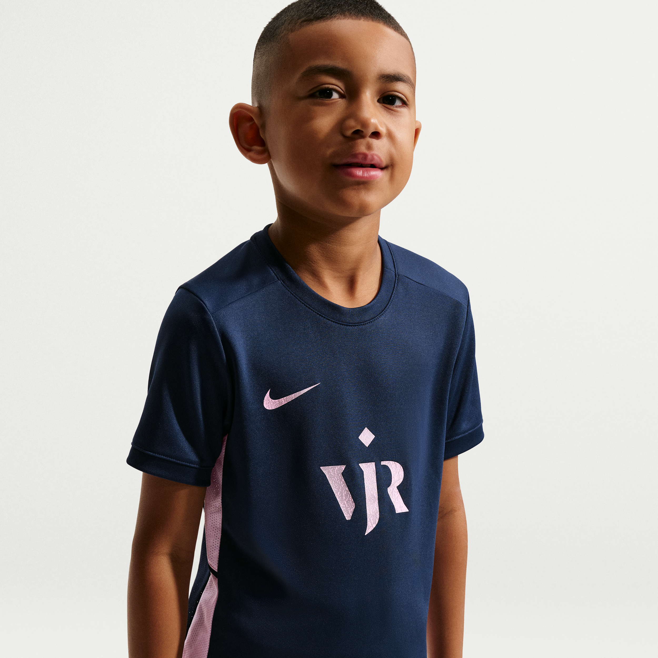 Kortærmet Vini Jr. Academy Nike Dri-FIT-fodboldtrøje til større børn - blå