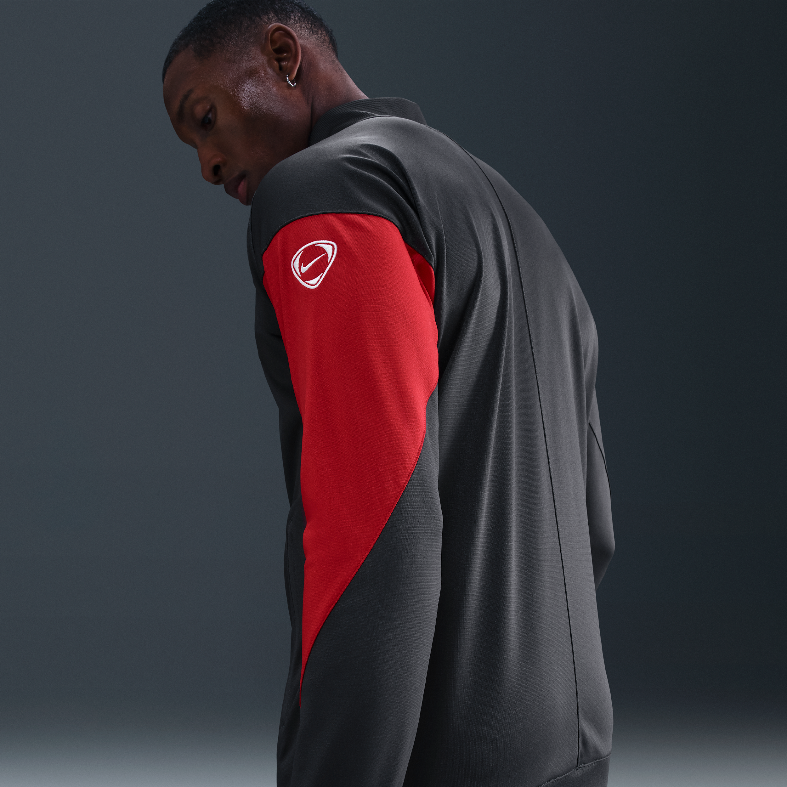 Thumbnail - Atlético Madrid Strike Third Nike Dri-FIT Total 90 Fußball-Trainingsanzug aus Strickmaterial (Herren) - Grau