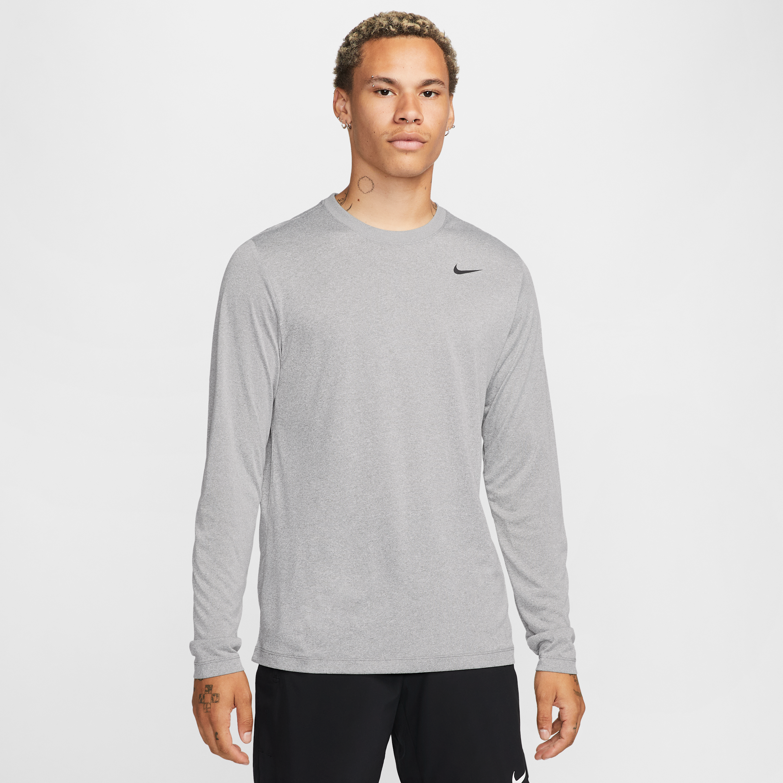 Thumbnail - Nike Dri-FIT Legend Fitness-Longsleeve für Herren - Grau