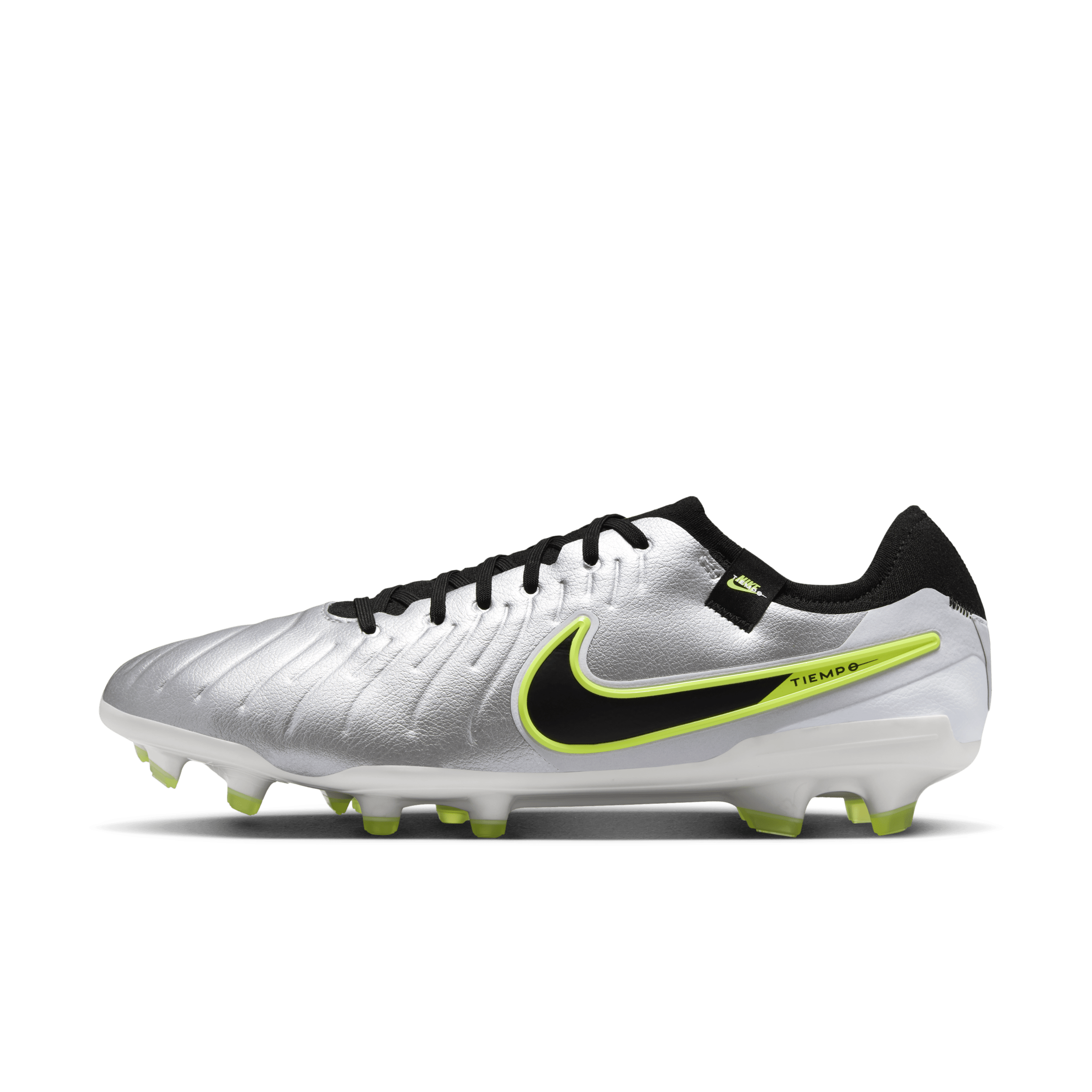 Thumbnail - Nike Tiempo Legend 10 Pro Low Top Fußballschuh für normalen Rasen - Grau