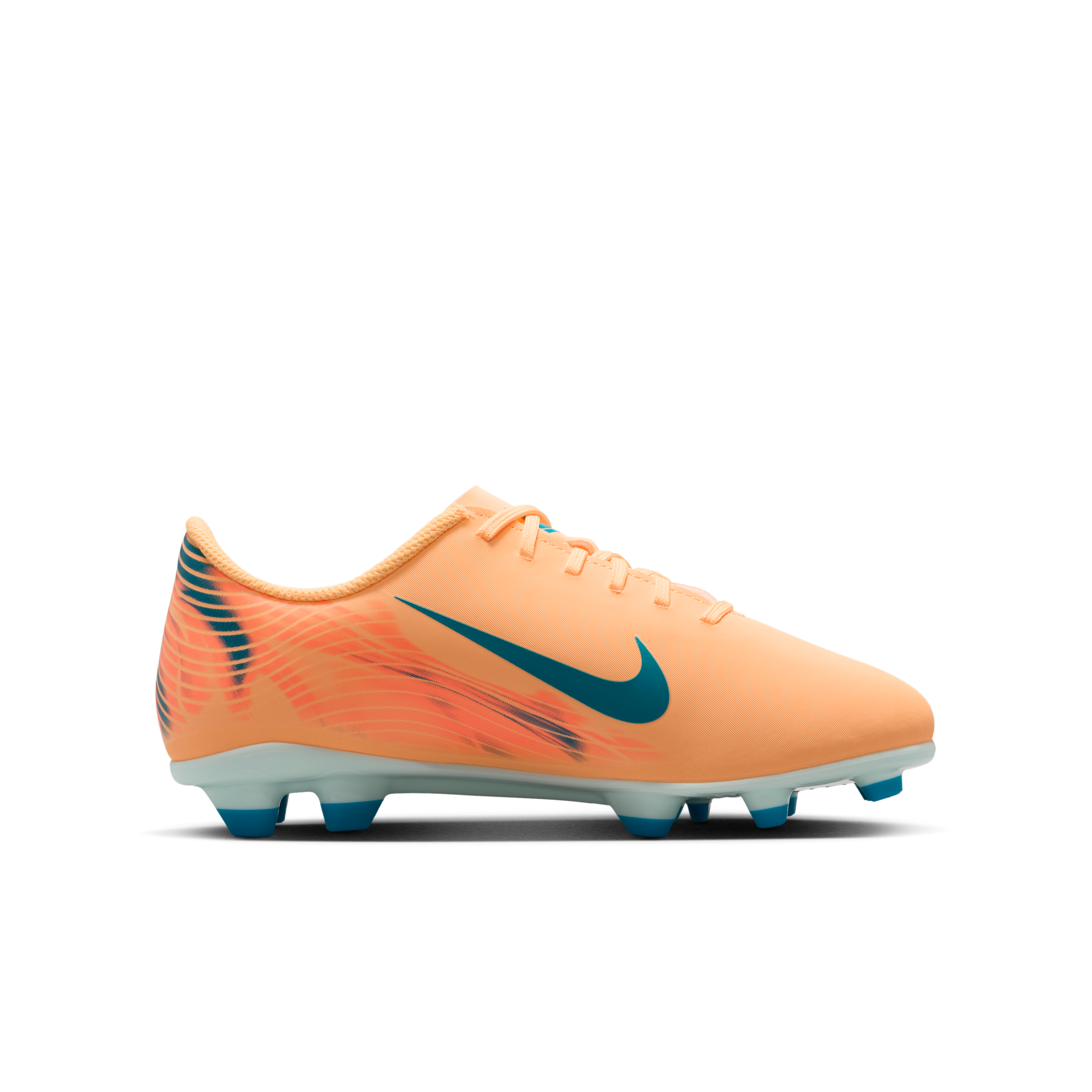 Thumbnail - Nike Jr. Mercurial Vapor 16 Club "Kylian Mbappé" Low-Top-Fußballschuh für normalen Rasen (ältere Kinder) - Orange