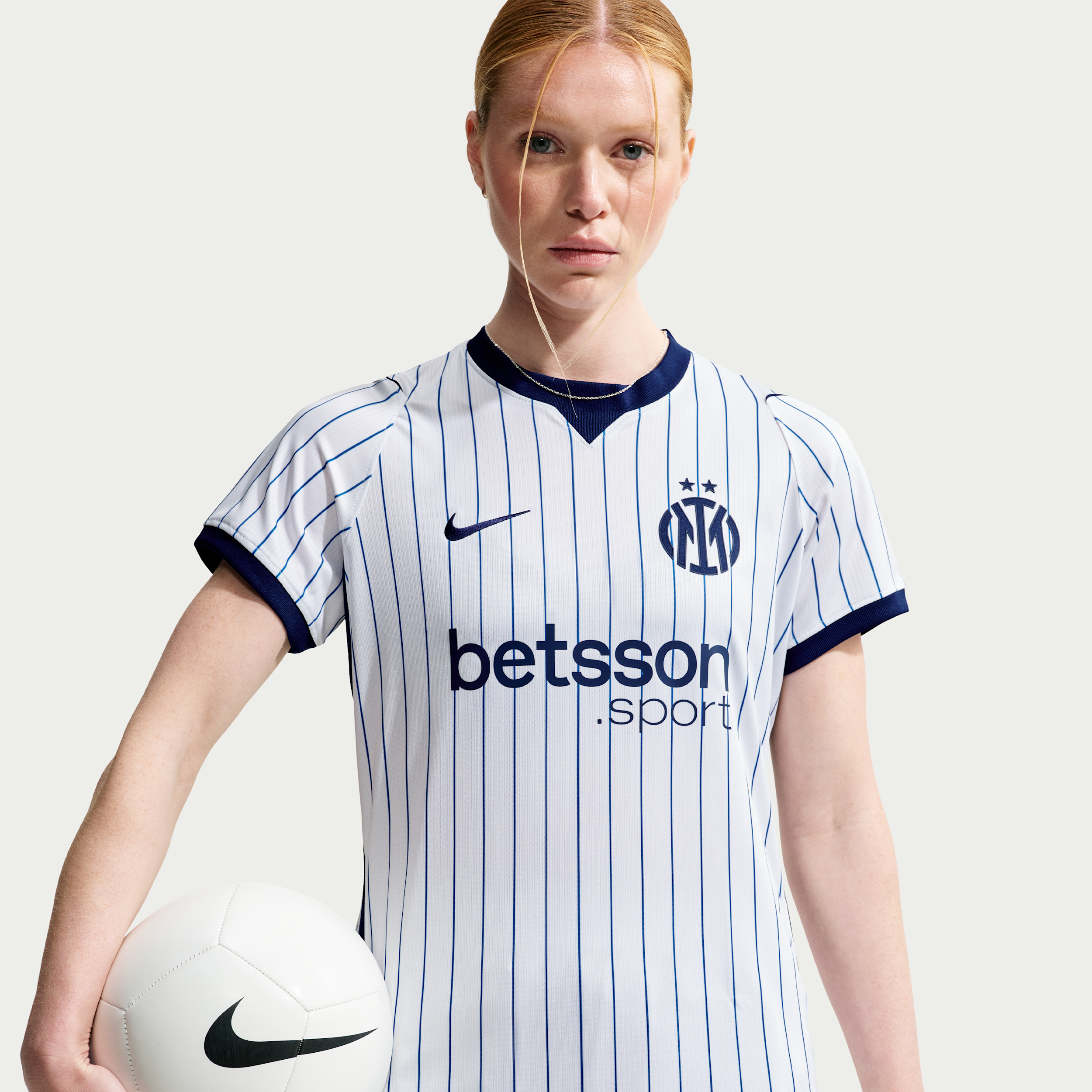 Inter Milan 2026/27 Stadium Away Nike Dri-FIT Replica-fodboldtrøje til kvinder - hvid