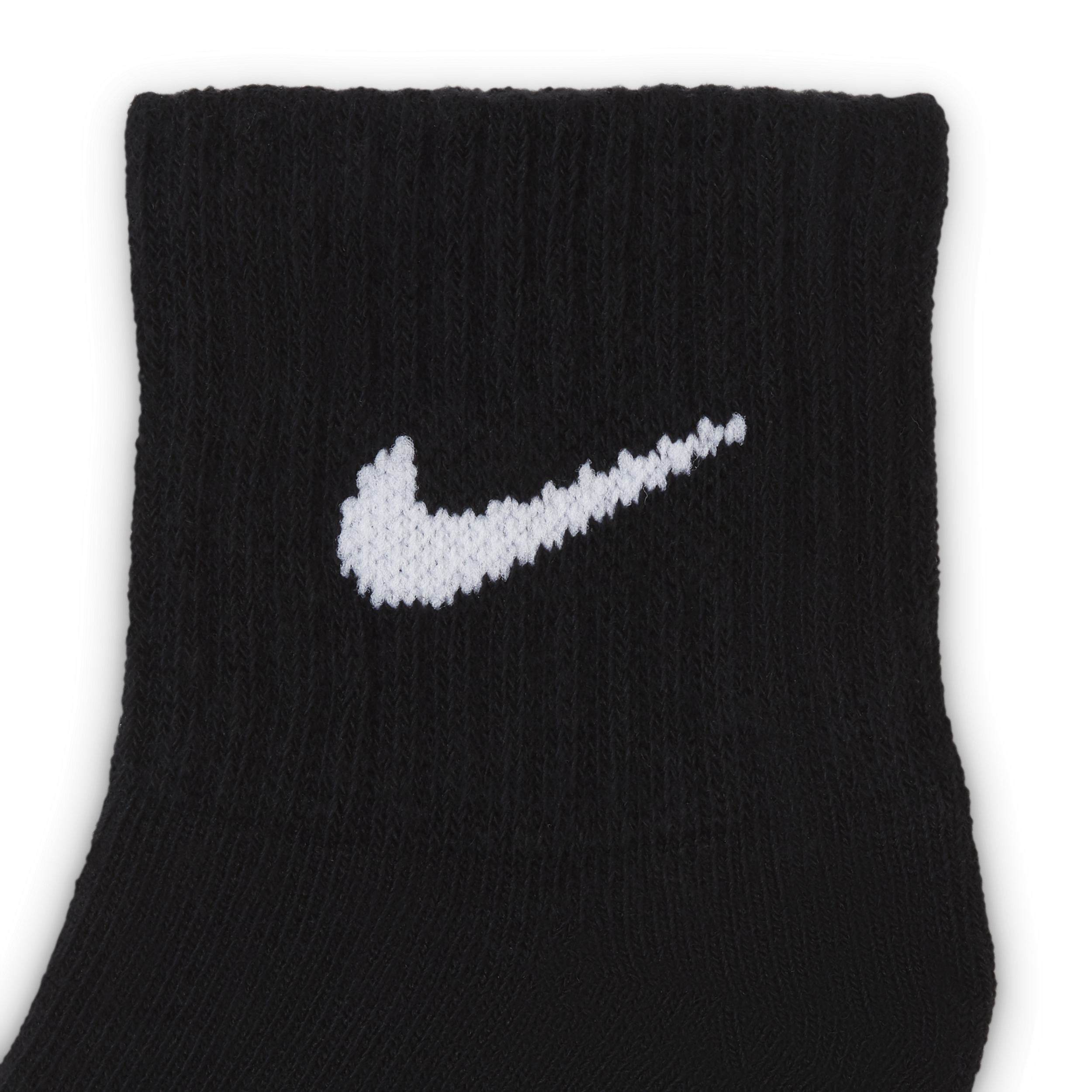 Nike Swoosh enkelsokken met anti-slip voor kleuters (3 paar) Zwart