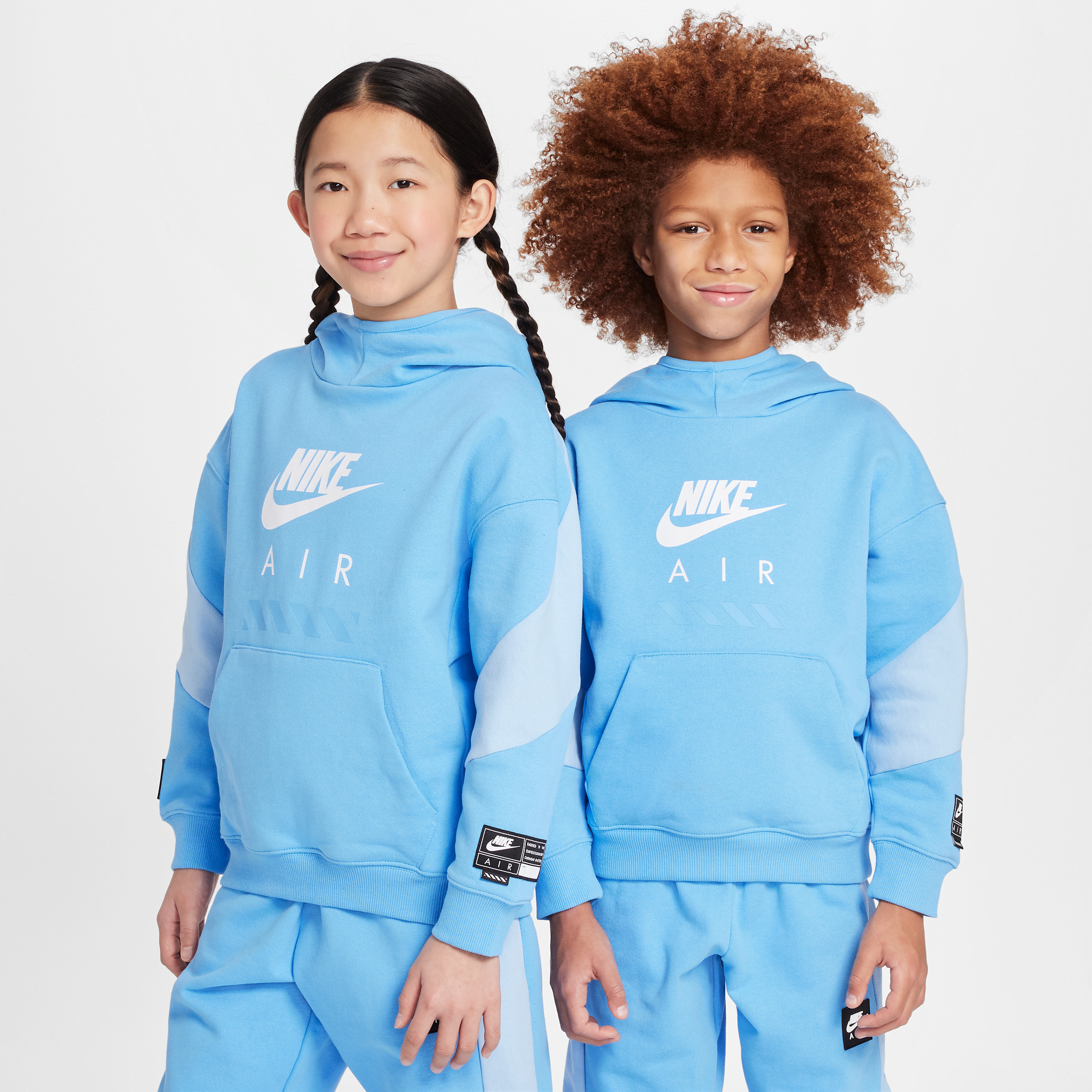 Sweat à capuche en tissu Fleece Nike Air pour ado - Bleu