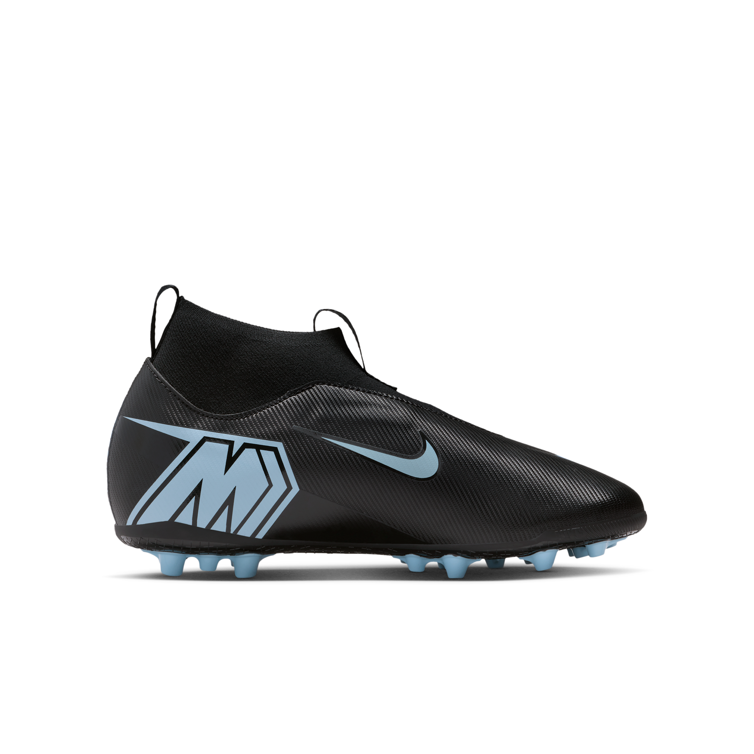 Thumbnail - Nike Jr. Mercurial Superfly 10 Academy AG High-Top-Fußballschuh (jüngere/ältere Kinder) - Schwarz