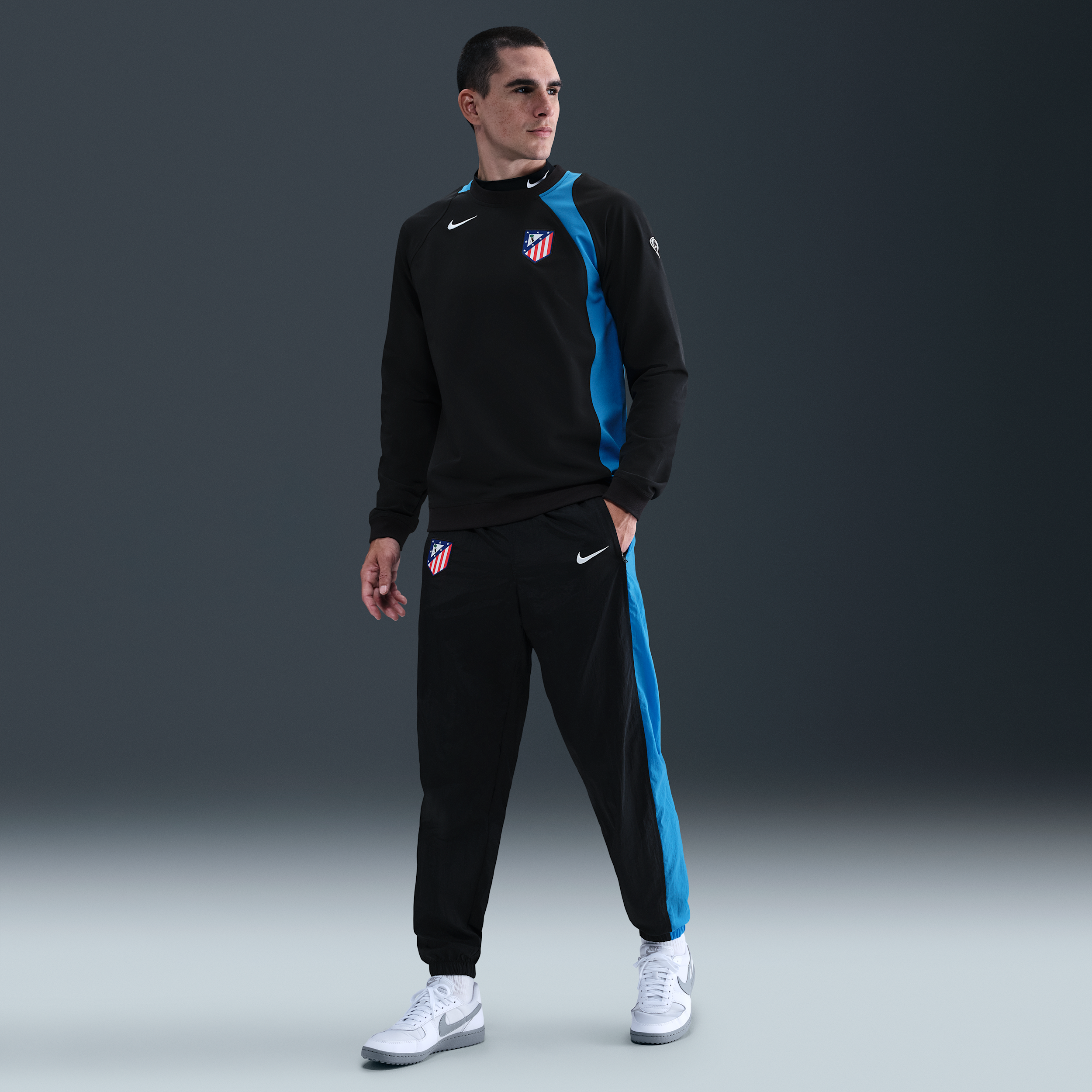 Thumbnail - Atlético Madrid Third Nike Total 90 Fußball-Trainingshose aus Webmaterial (Herren) - Schwarz