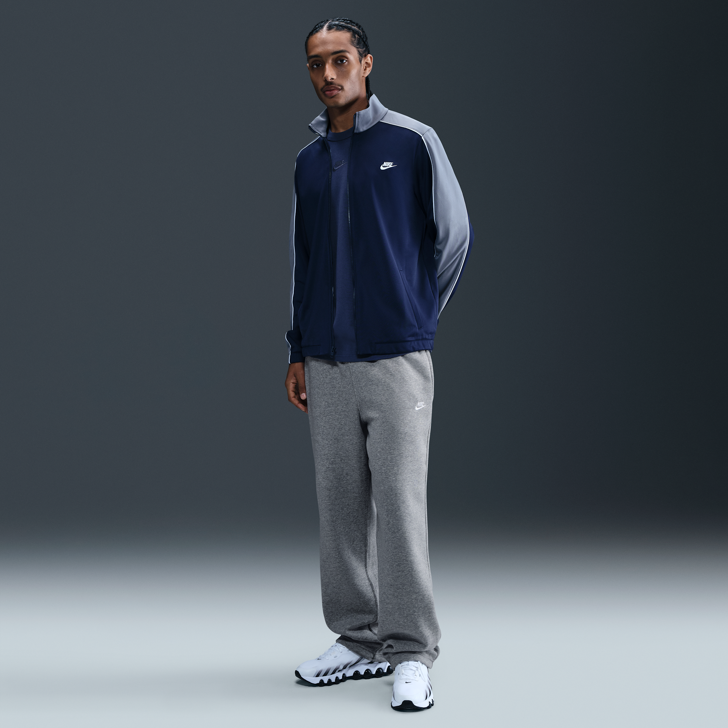 Nike Club Men's Fleece Bungee Trousers - Grey - Fleece